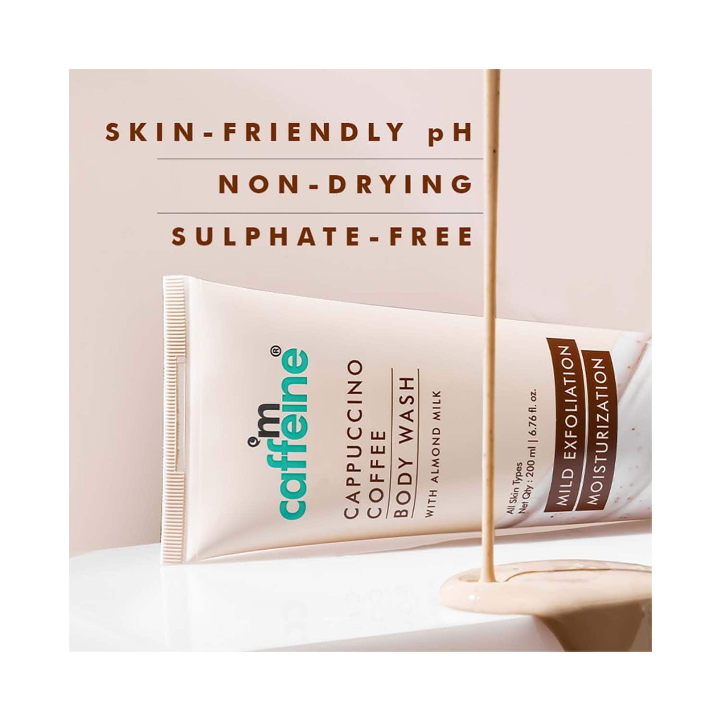 mCaffeine Cappuccino Coffee Body Wash Tube (200ml)