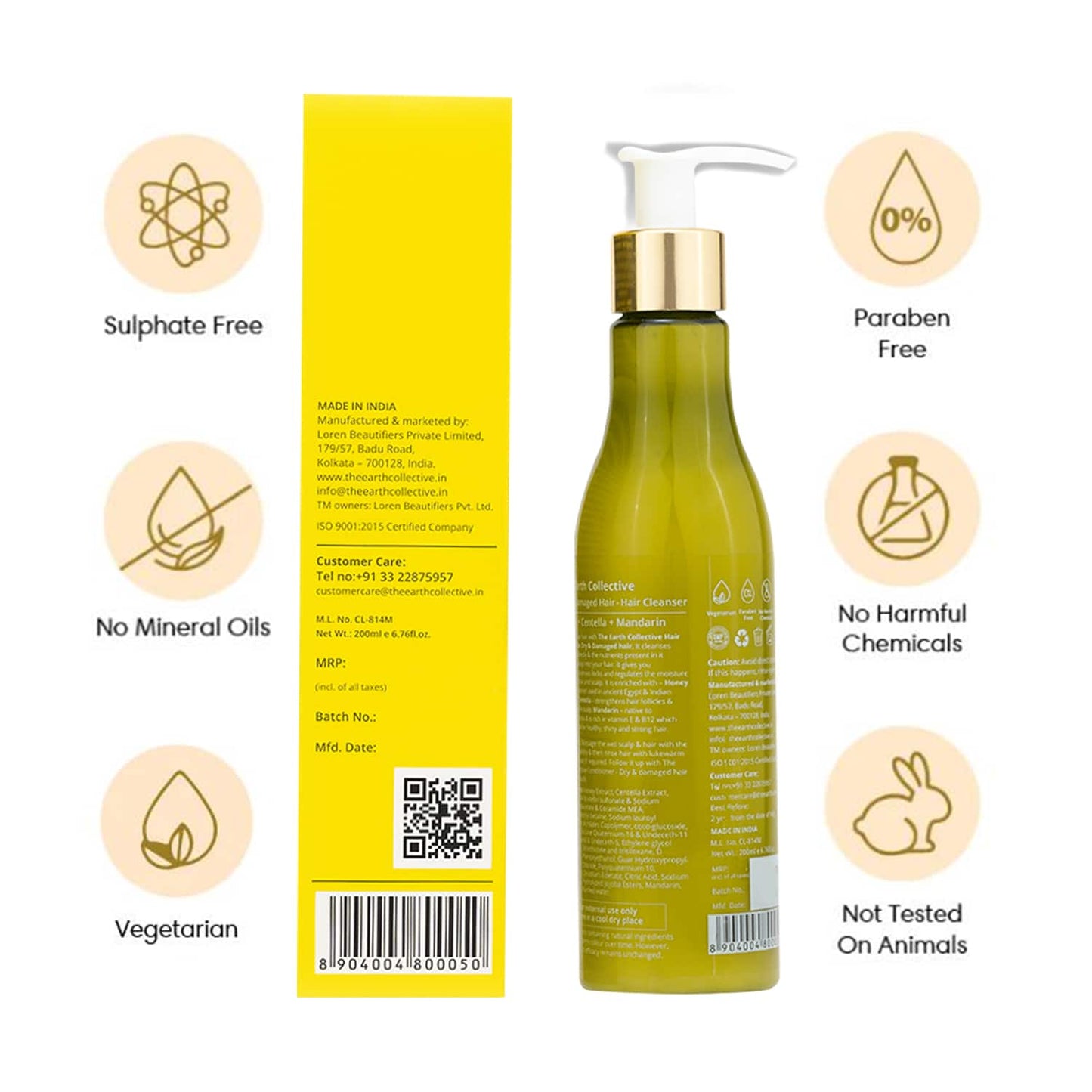 The Earth Collective Hair Cleanser For Dry & Damaged (200 ml)