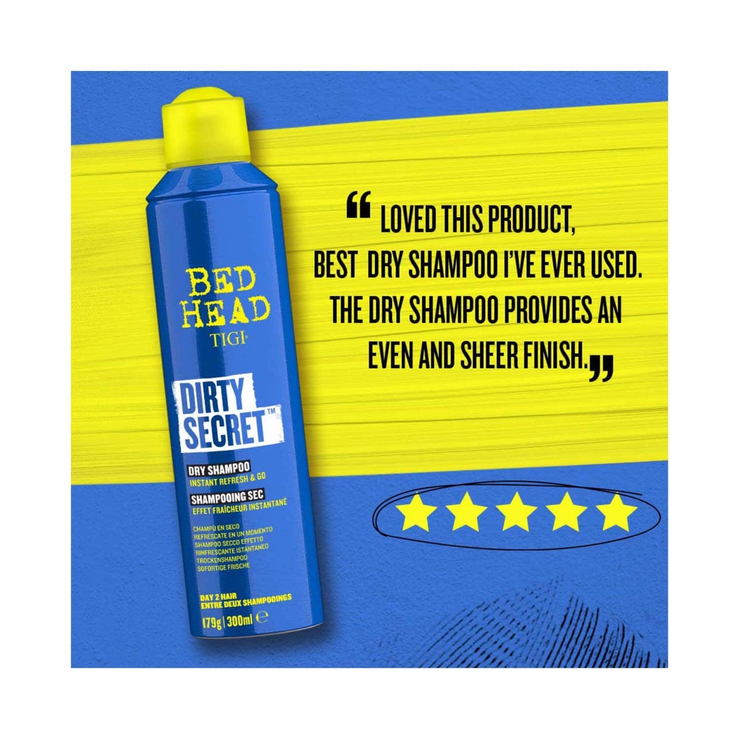 TIGI Bed Head Dirty Secret Instant Refresh & Go For Day 2 Hair Dry Shampoo Spray (300ml)