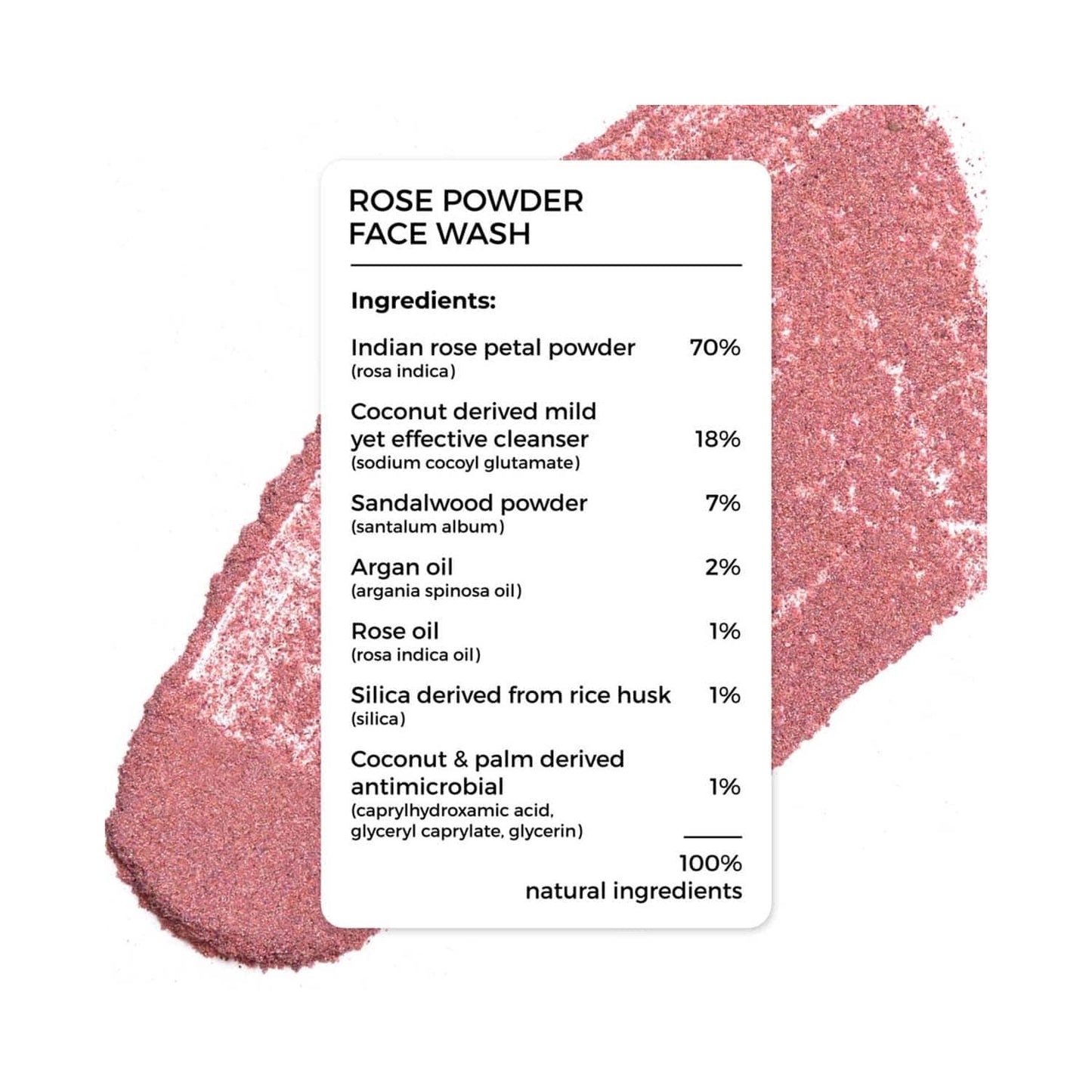 Brillare Rose Powder Face Wash For Well Hydrated Younger Looking Skin (30g)