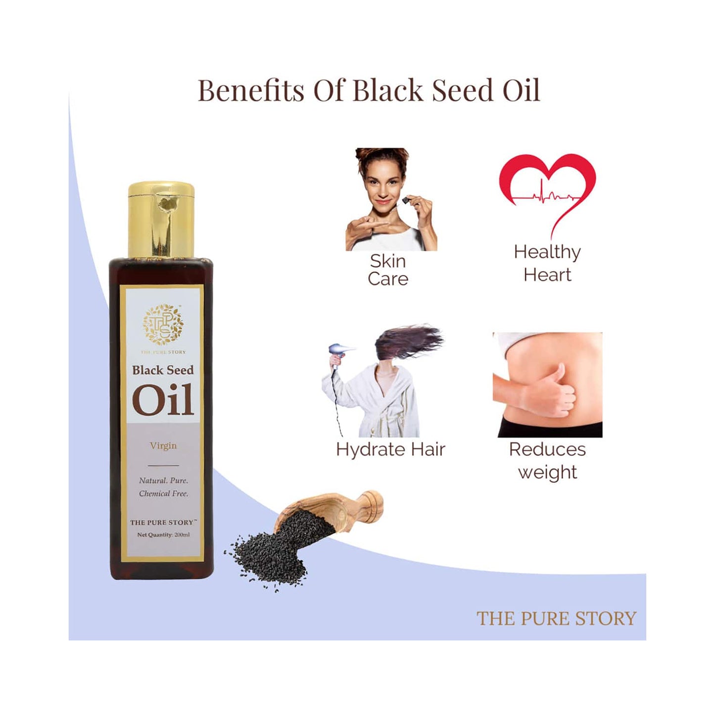 The Pure Story Black Seed Oil (200ml)