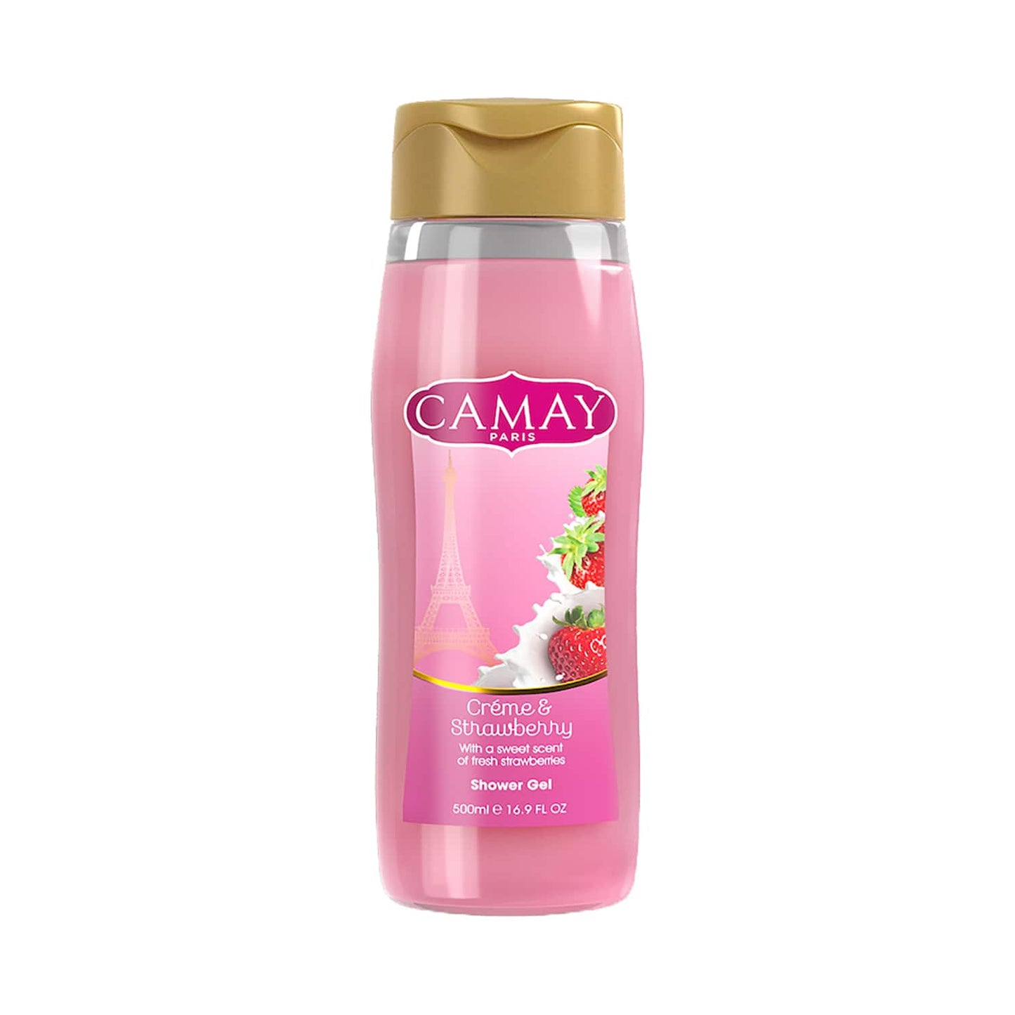 Camay Paris Creme & Strawberry Shower Gel with Natural Oils (500ml)