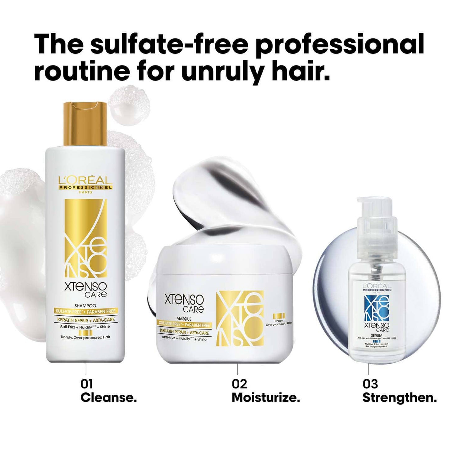L'Oreal Professionnel Xtenso Care Sulfate-Free Shampoo For Frizz-Free & Shiny Hair (250 ml)