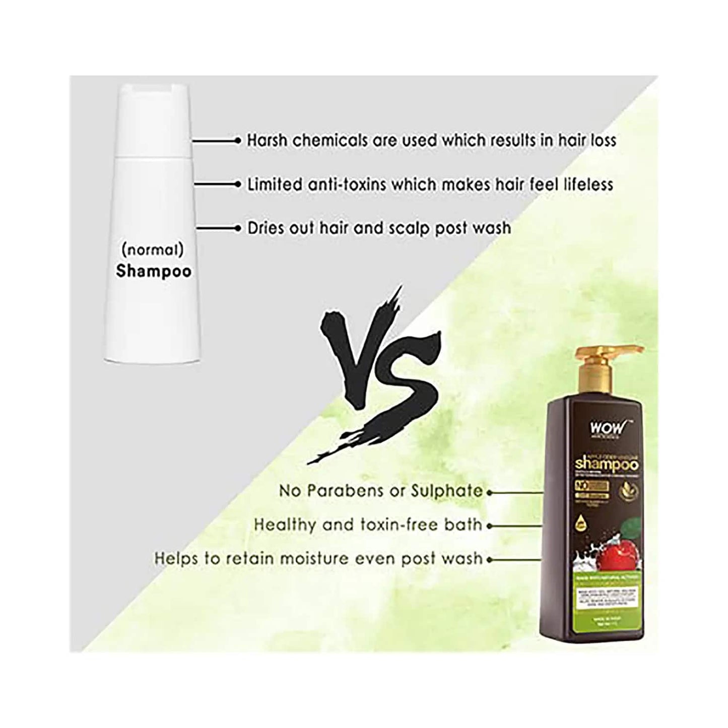 WOW SKIN SCIENCE Apple Cider Vinegar Shampoo (1000ml)