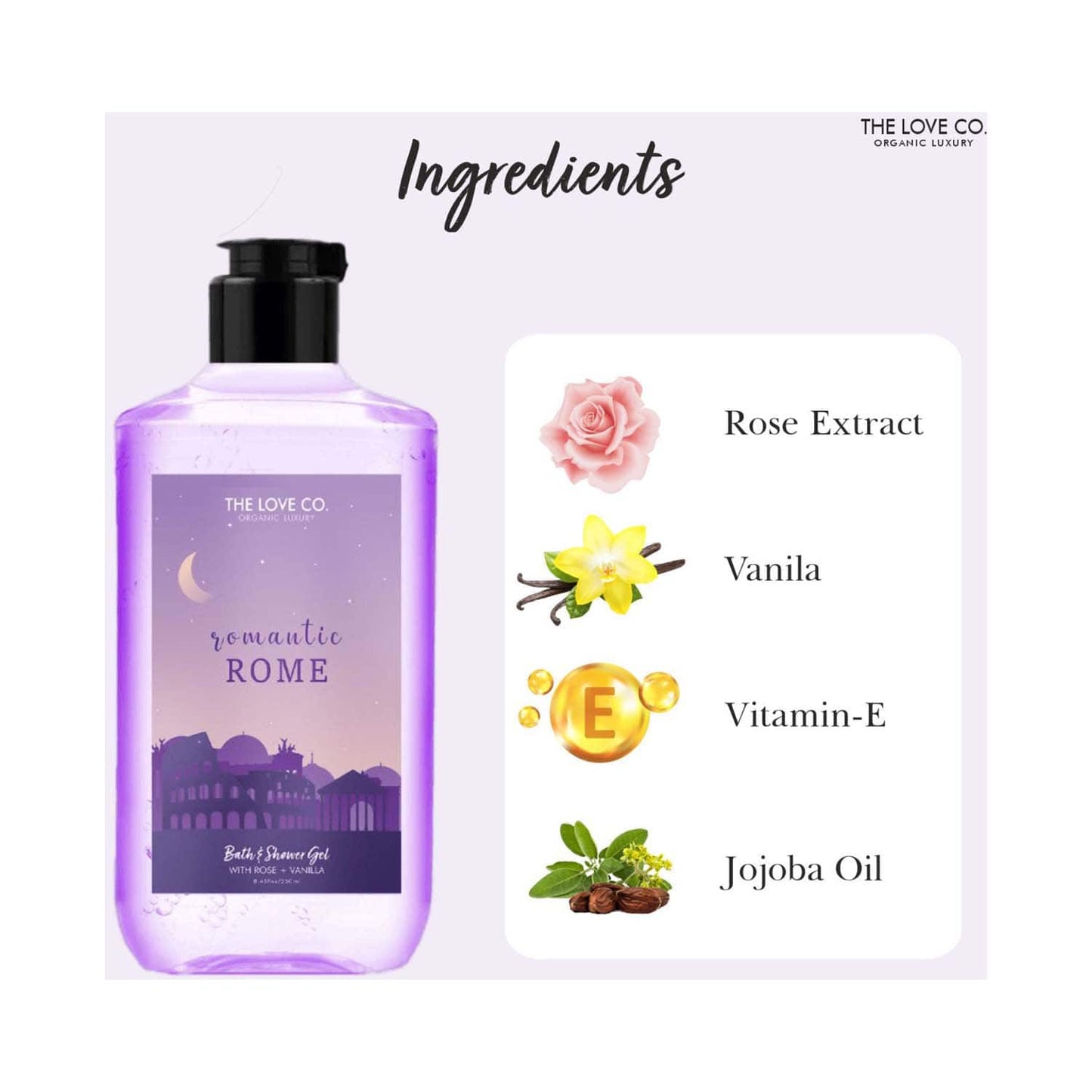 THE LOVE CO. Romantic Rome Body and Shower Gel (250ml)