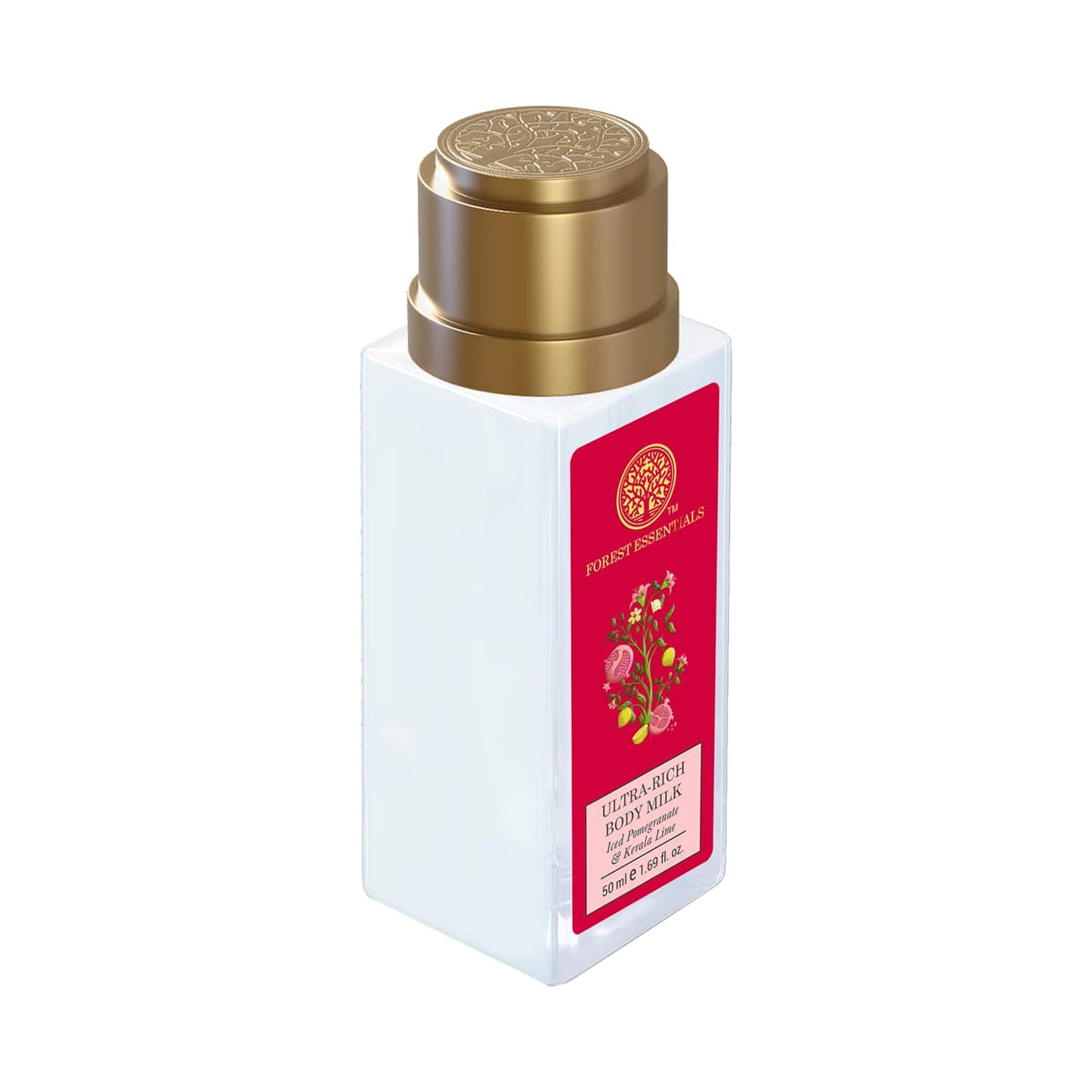 Forest Essentials Travel Size Iced Pomegranate & Kerala Lime Ultra-Rich Body Milk (50ml)