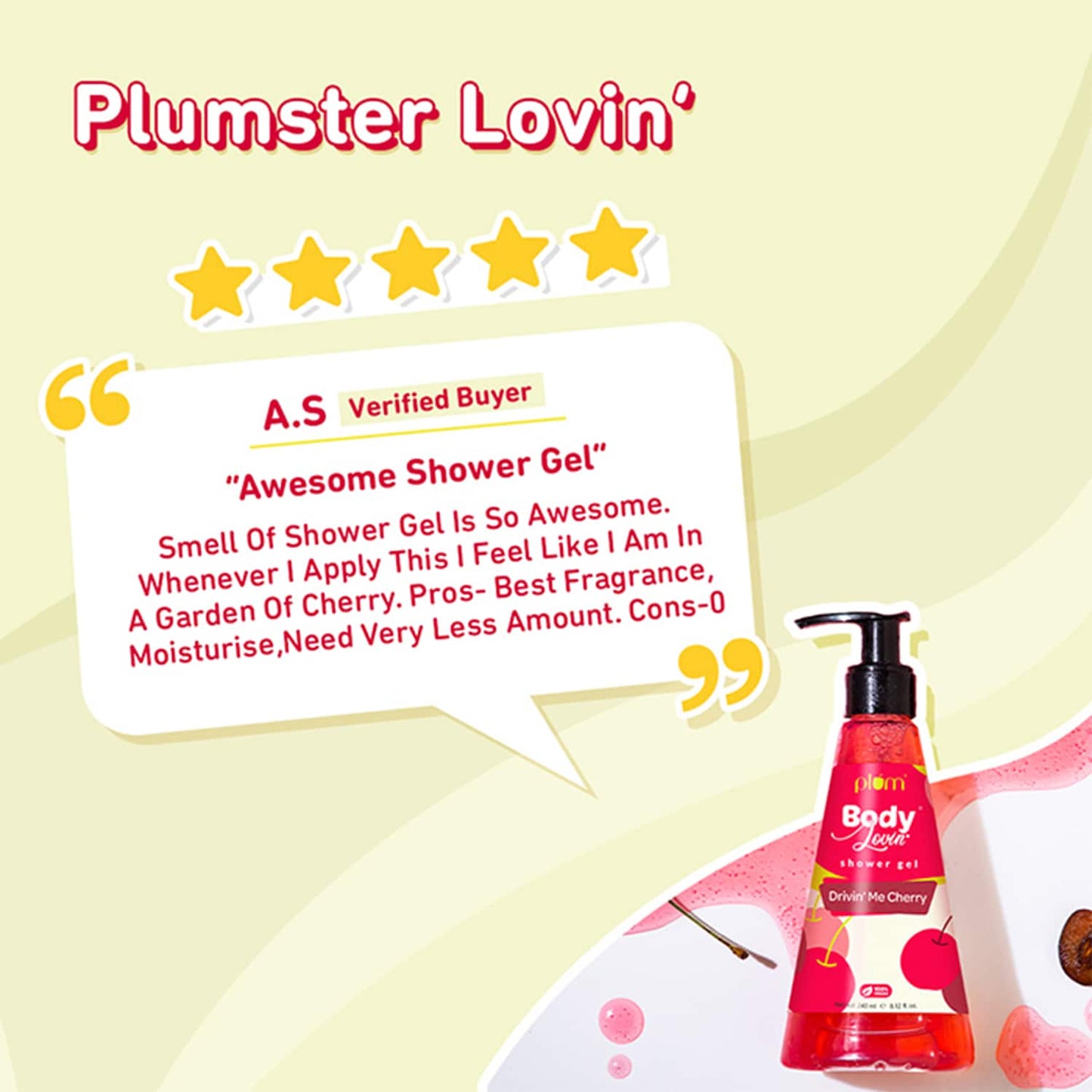 Plum Bodylovin' Drivin' Me Cherry Shower Gel - (240ml)