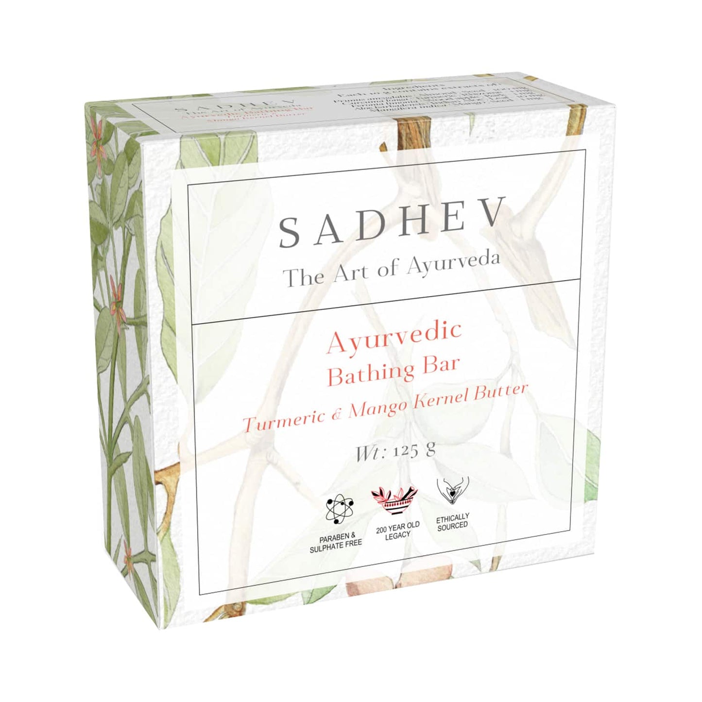 Sadhev Turmeric & Mango Kernel Butter Bathing Bar (125g)