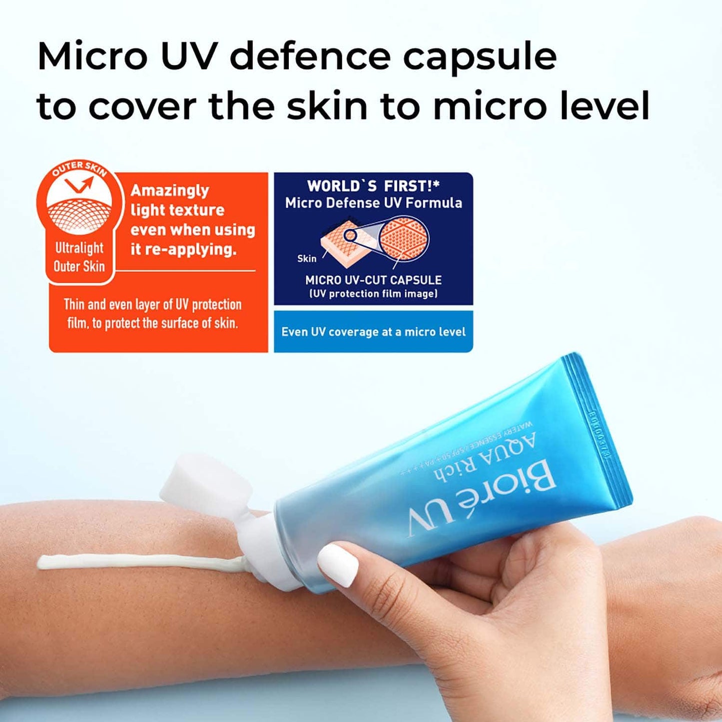 Biore Uv Aqua Rich Watery Essence Sunscreen With SPF 50+ PA++++ (70g)