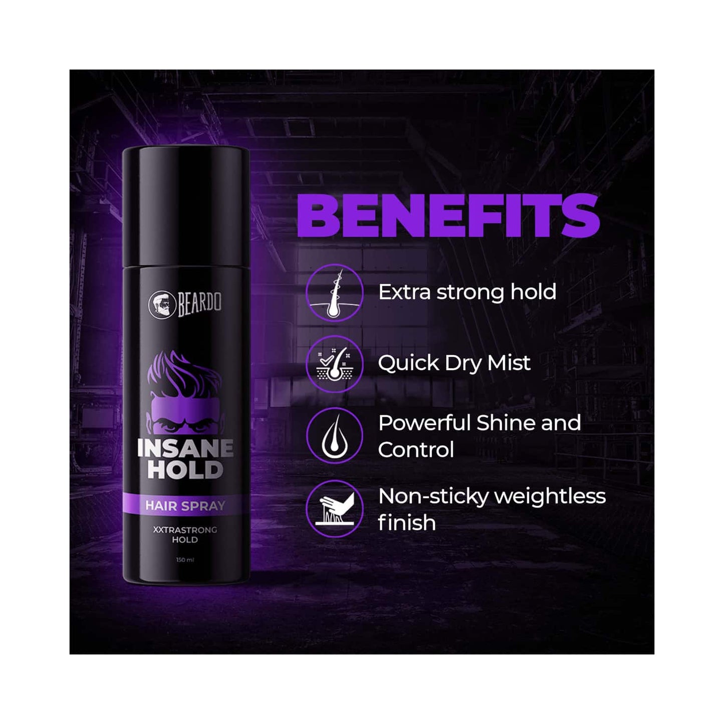 Beardo Insane Hold Hair Spray (150ml)