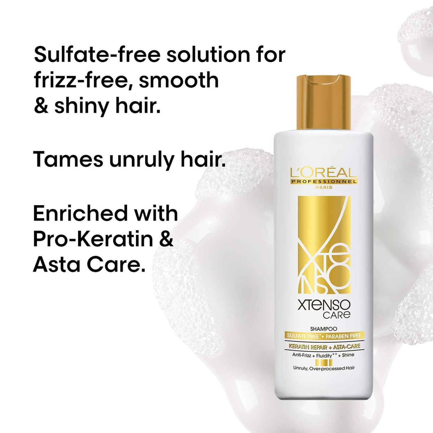 L'Oreal Professionnel Xtenso Care Sulfate-Free Shampoo For Frizz-Free & Shiny Hair (250 ml)