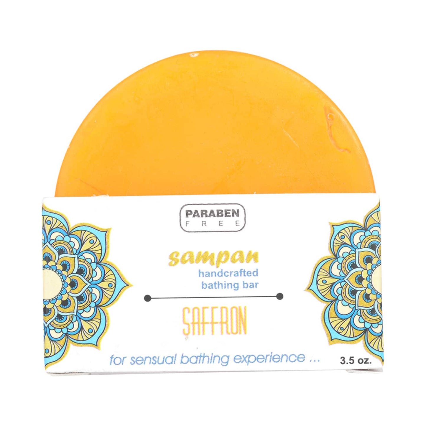 Sampan Handcrafted Glycerin Saffron Bathing Bar - (100g)