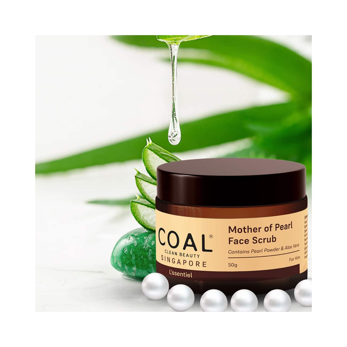 COAL CLEAN BEAUTY Mother of Pearl Face Scrub For Him (50g)