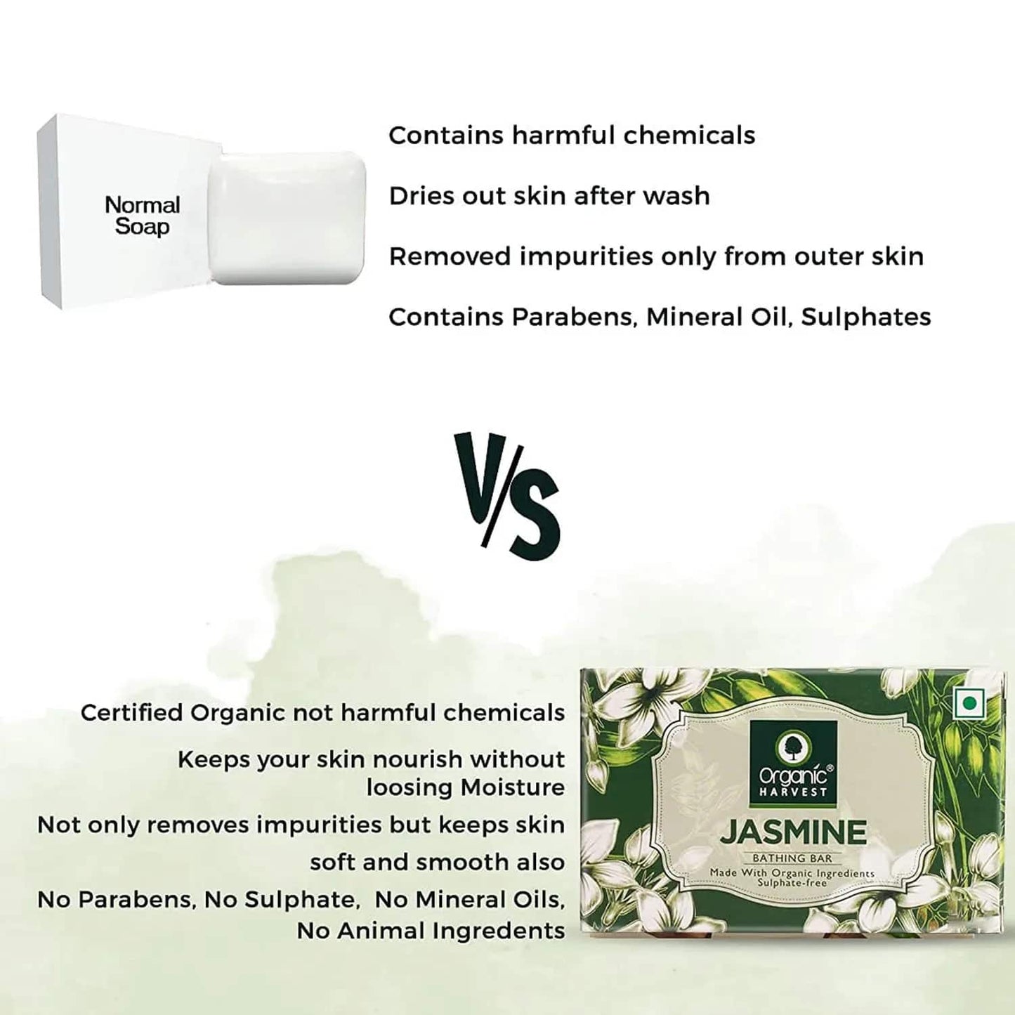 Organic Harvest Jasmine Bathing Bar (125g)