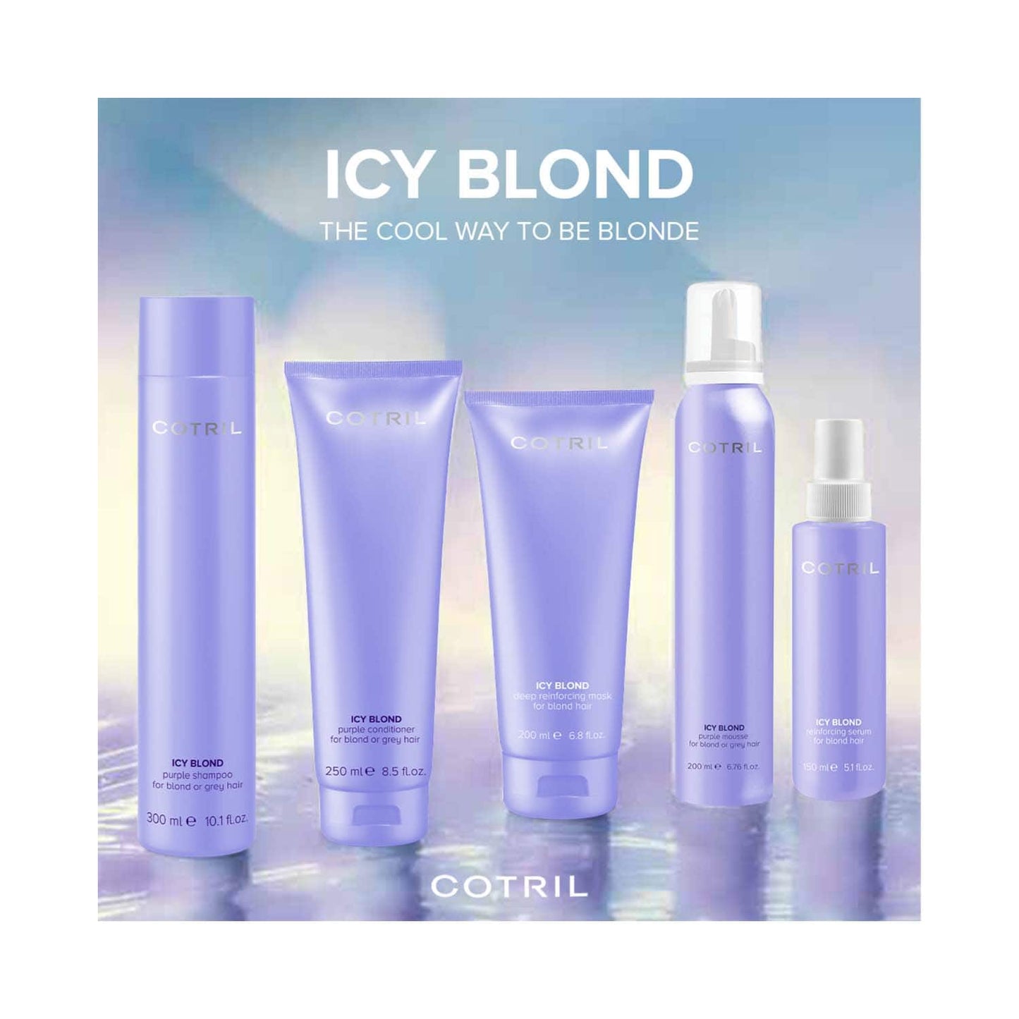 COTRIL Icy Blond Purple Mousse For Blond Or Grey Hair Conditioner (200 ml)