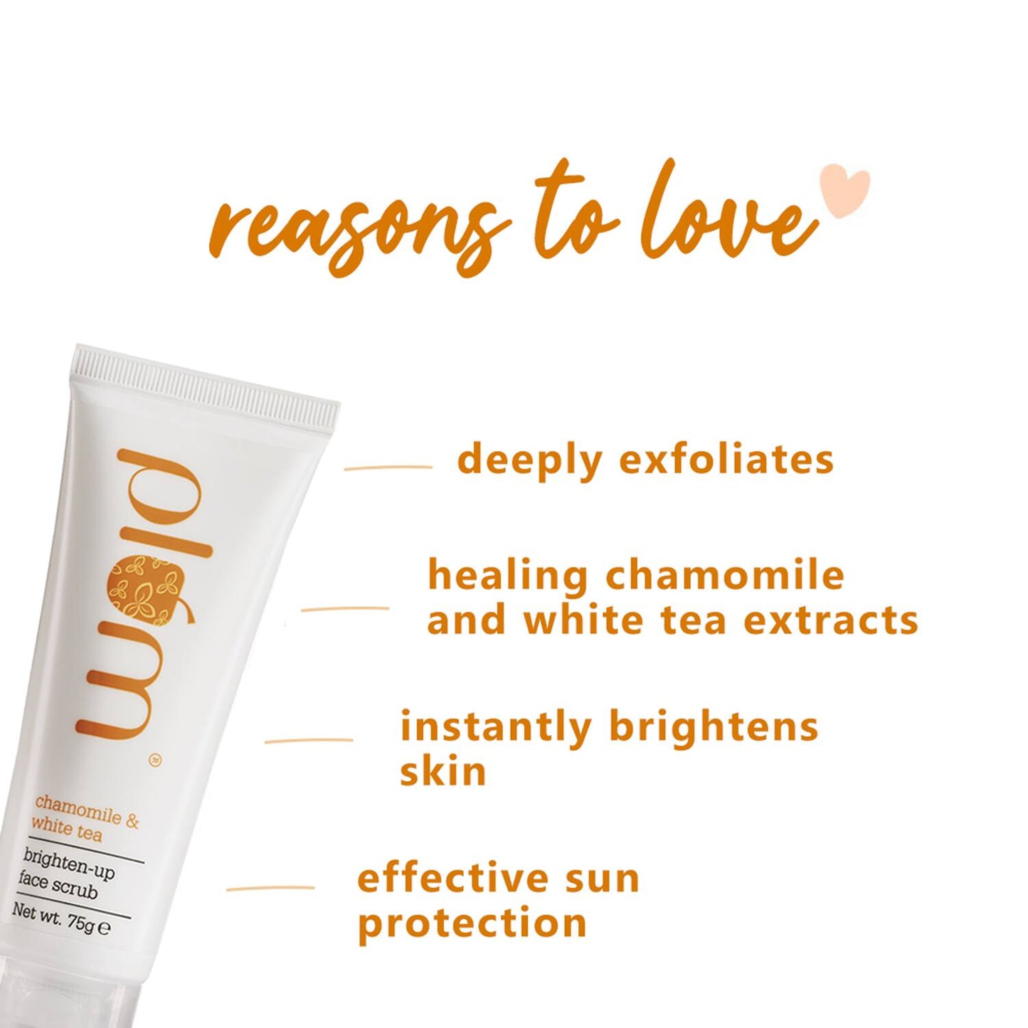 Plum Chamomile & White Tea Brighten-Up Face Scrub - (75g)