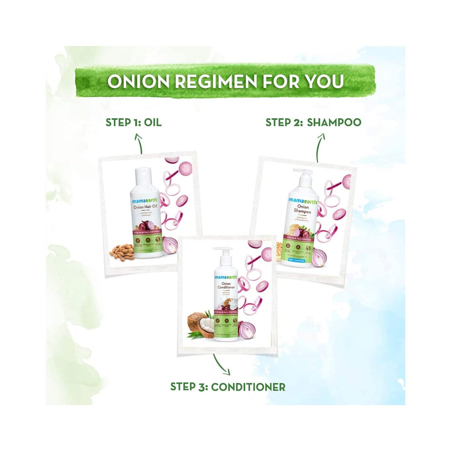 Mamaearth Onion Shampoo For Hair Growth & Hair Fall Control (1000ml)