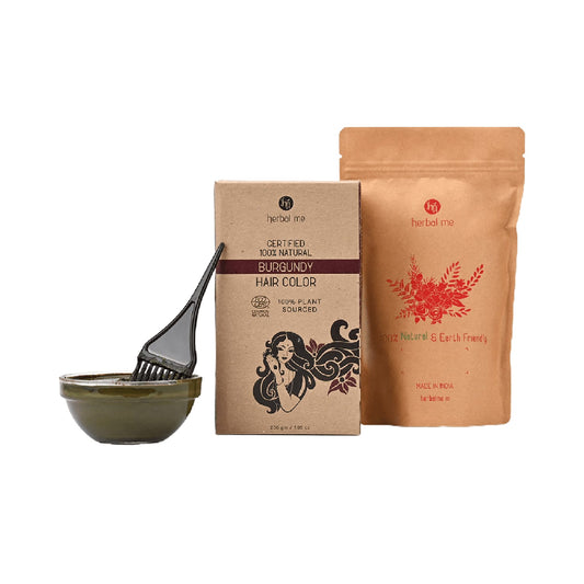 HM Herbal Me Certified Natural Hair Colour - Burgundy (200g)