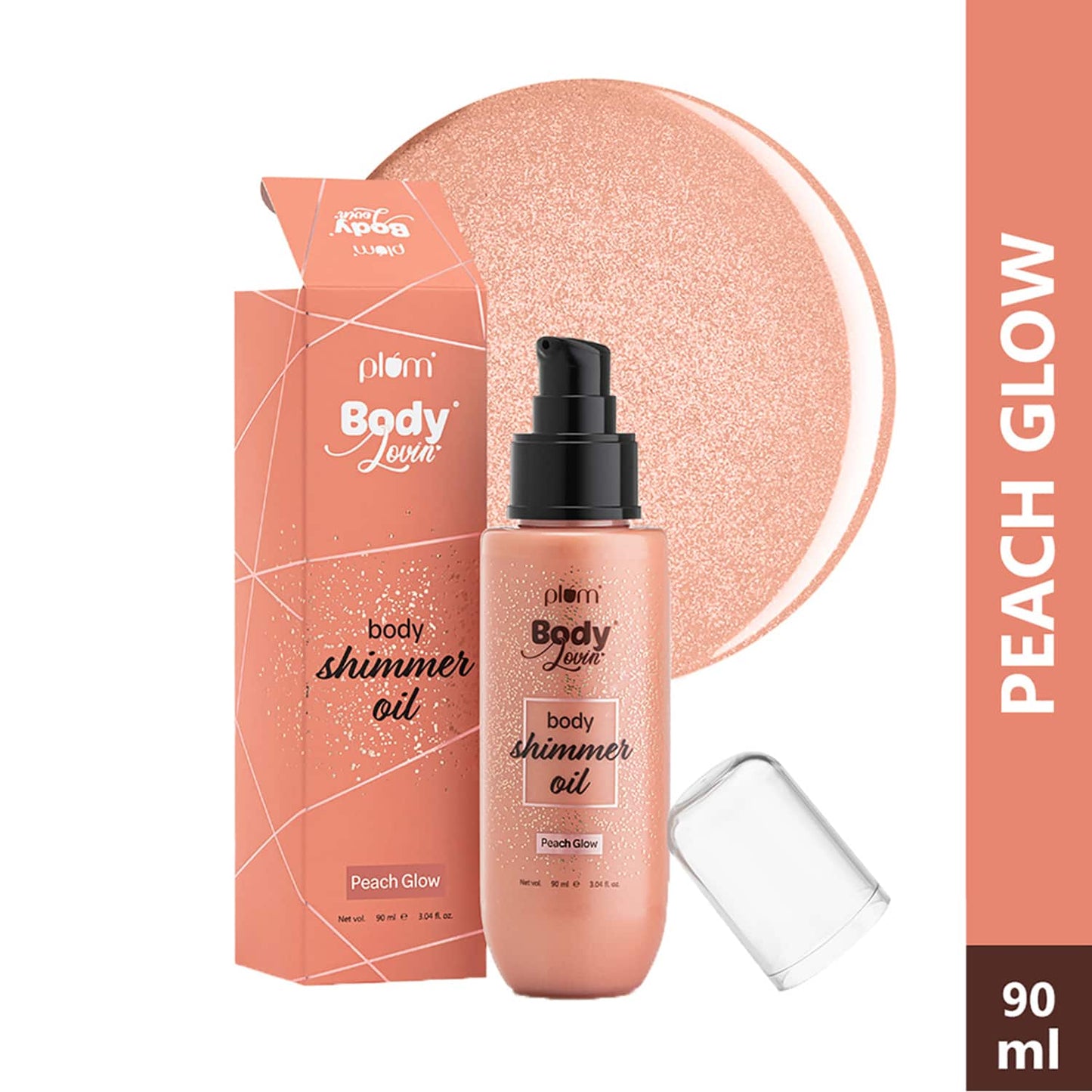 Plum Bodylovin Peach Glow Body Shimmer Oil (90 ml)