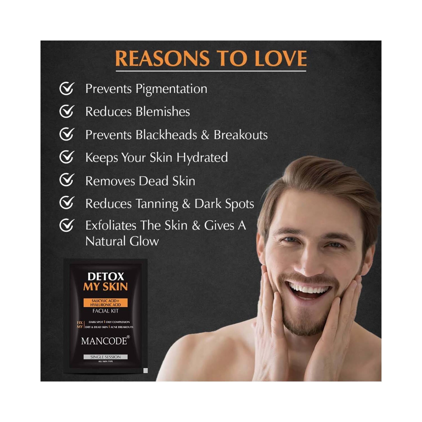 Mancode Detox My Skin Facial Kit For Men (6 pcs)