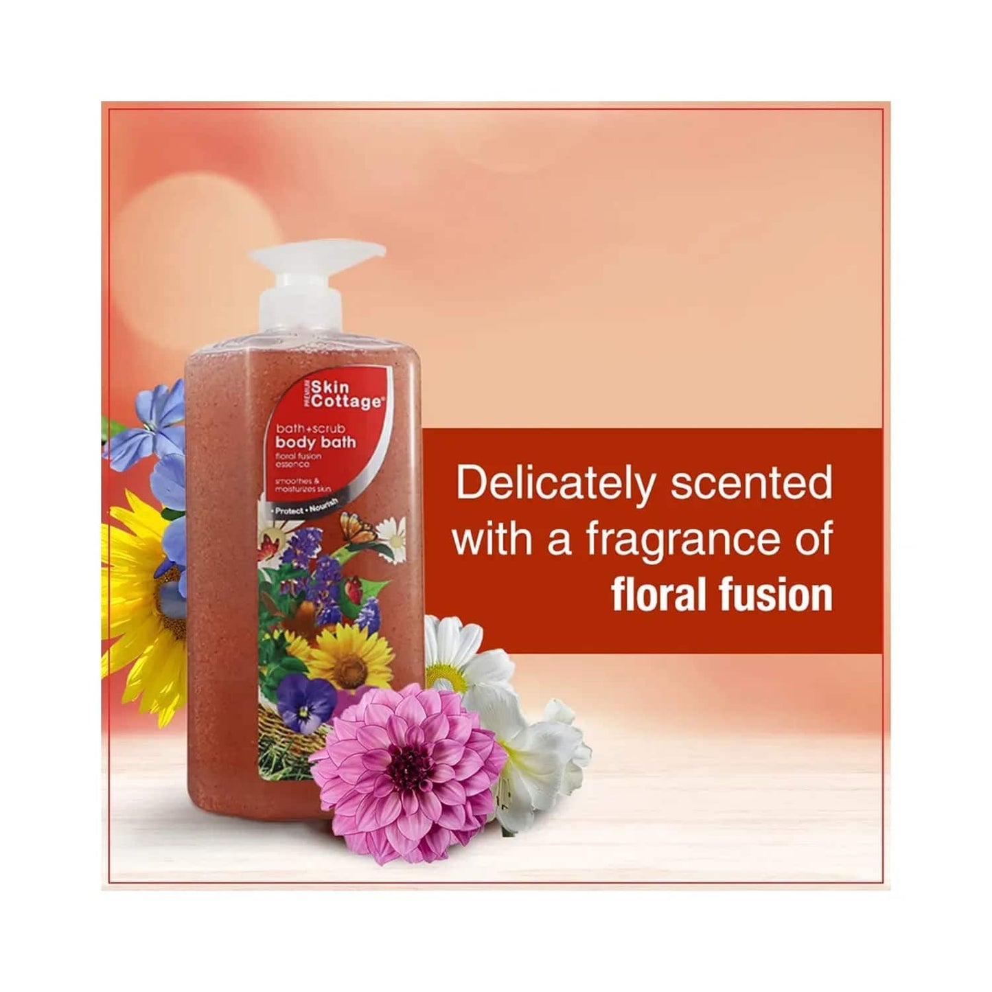 SKIN COTTAGE Floral Fusion Essence Body Bath + Scrub (1000ml)