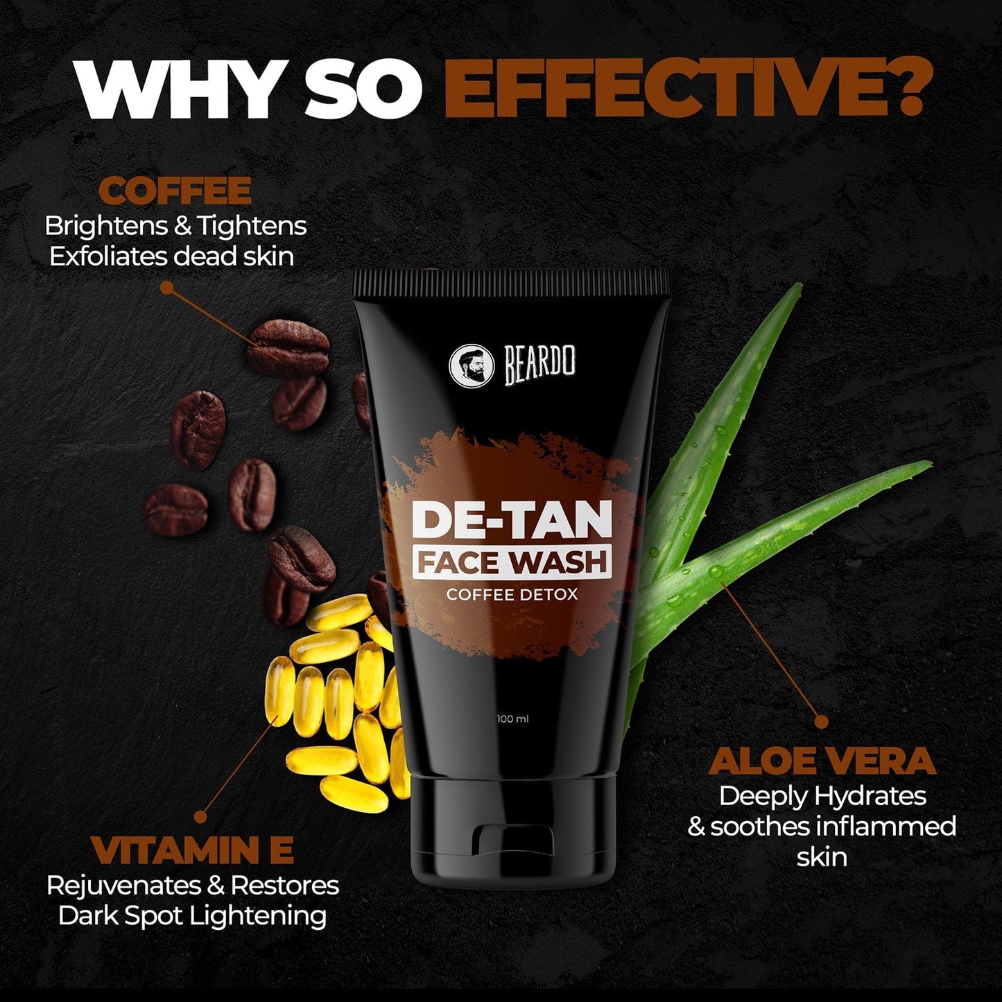 Beardo De-Tan Face Wash Gel (100ml)