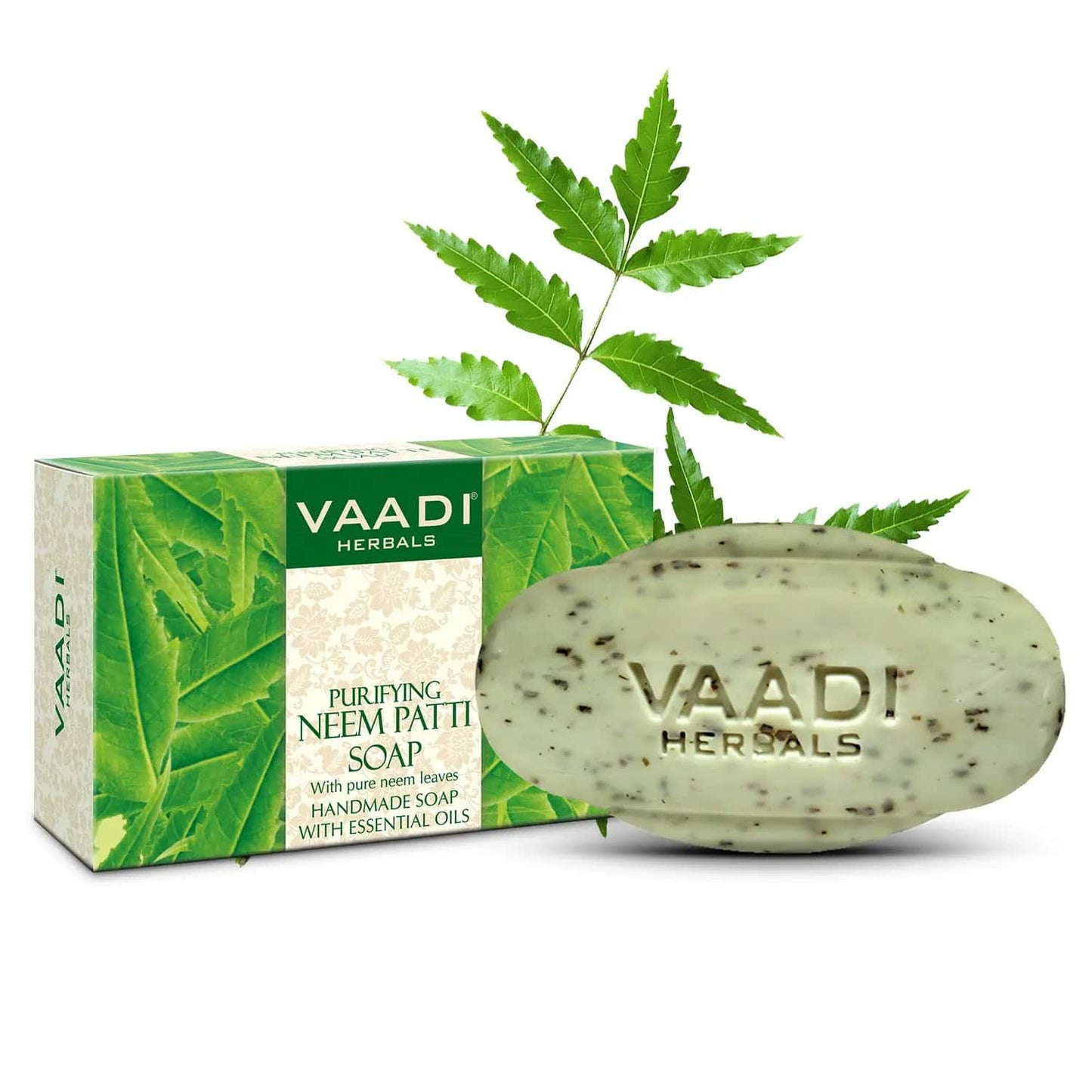 Vaadi Herbals Purifying Neem Patti Handmade Soap (75g)