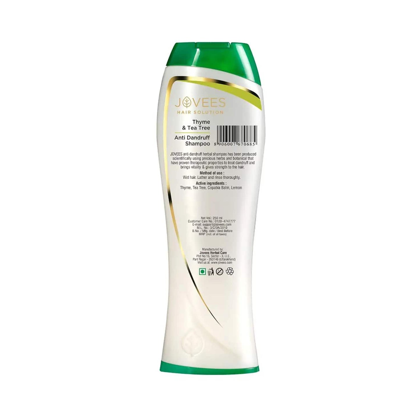 Jovees Thyme & Tea Tree Anti Dandruff Shampoo (250ml)