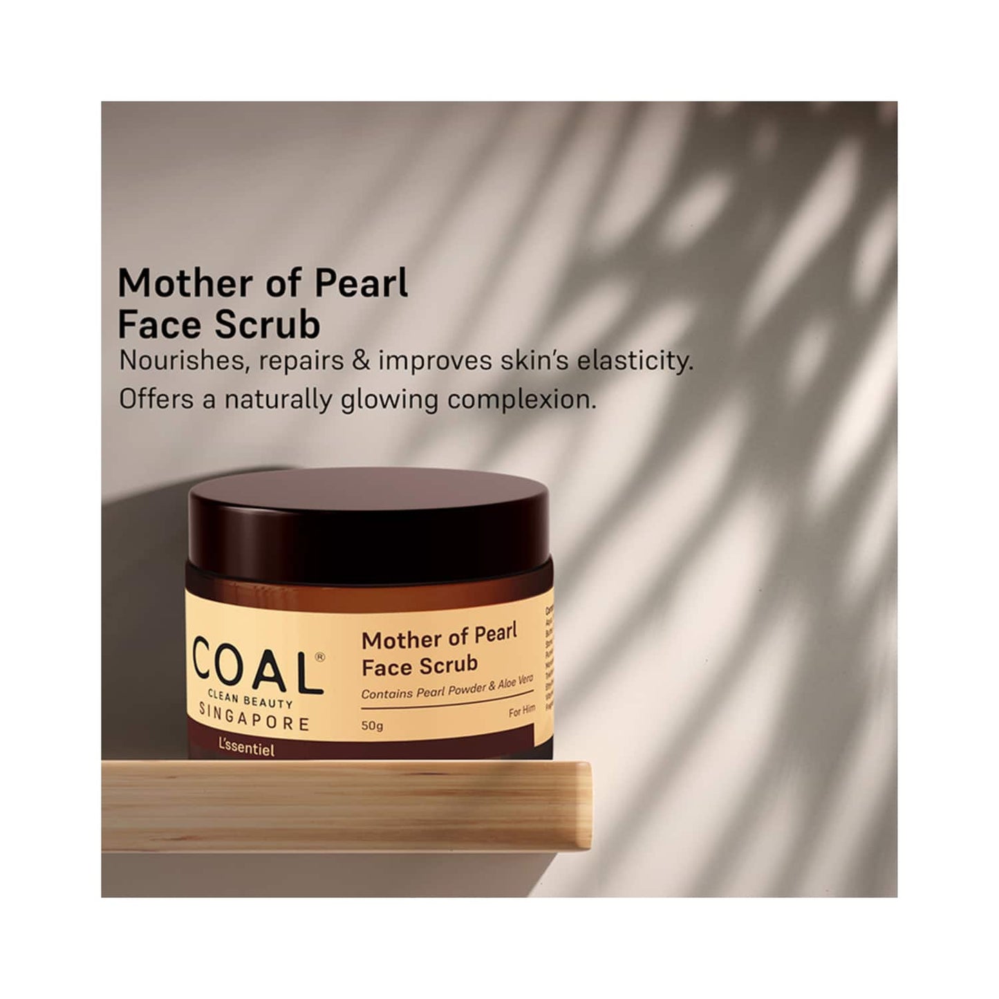 COAL CLEAN BEAUTY Mother of Pearl Face Scrub For Him (50g)