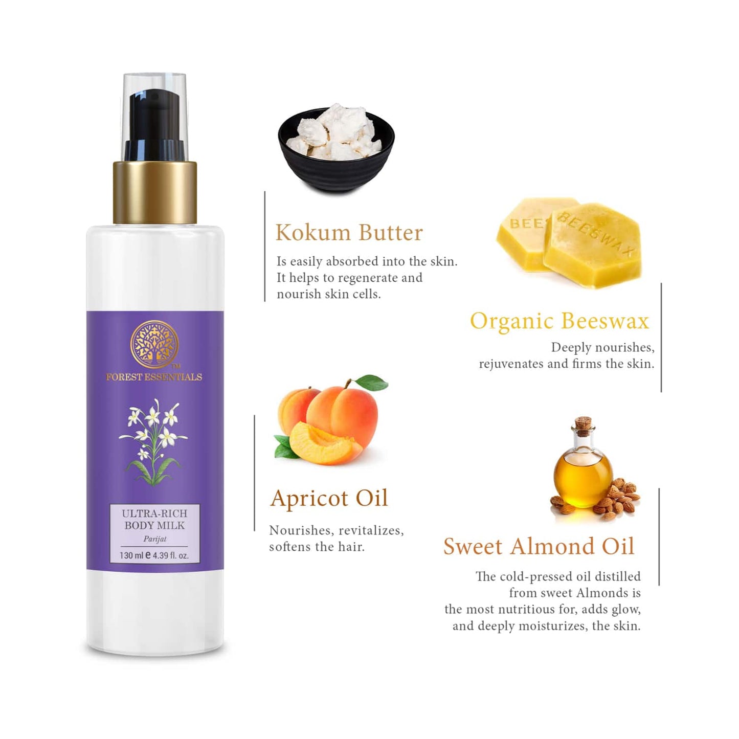 Forest Essentials Parijat Ultra-Rich Body Milk (130ml)