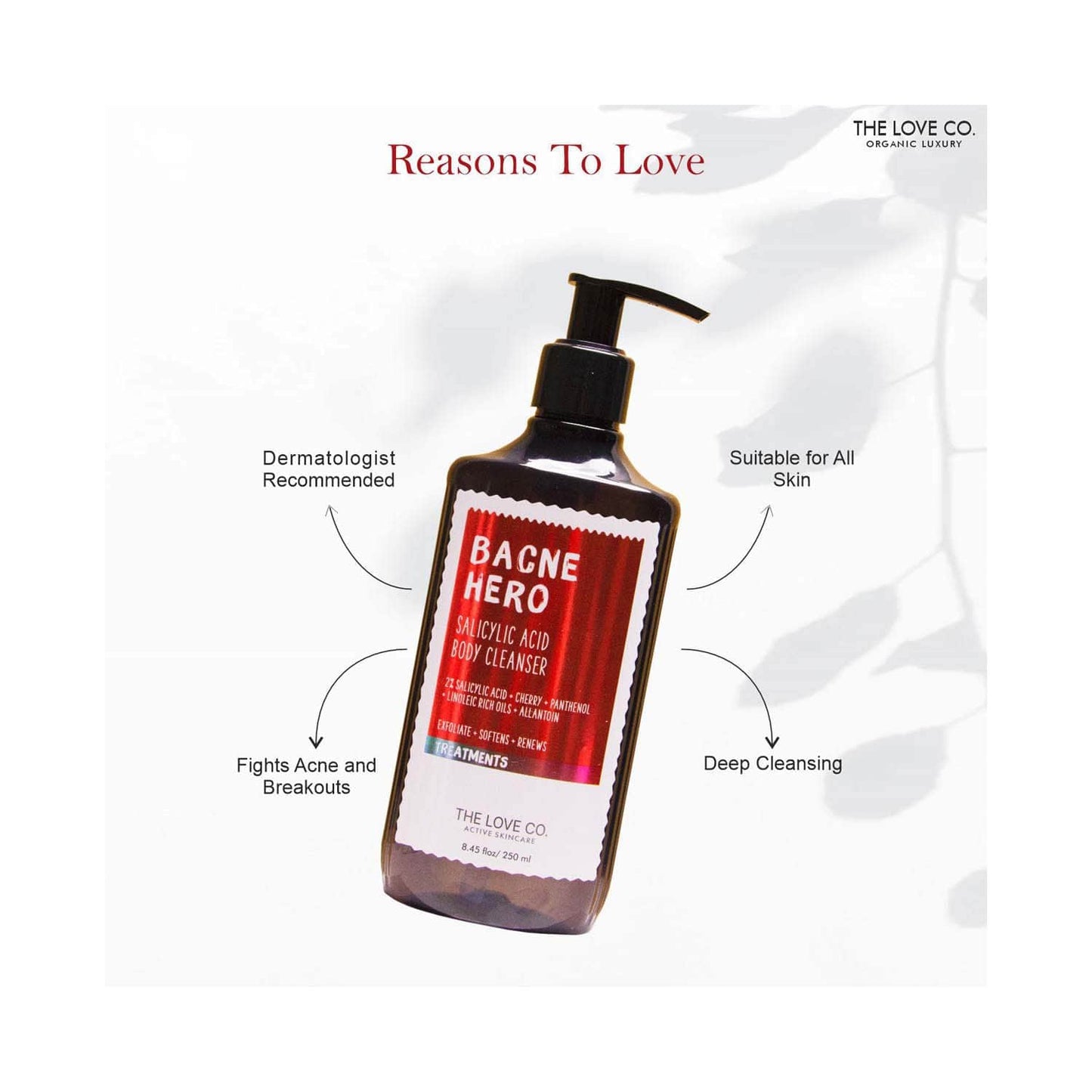 THE LOVE CO. Bacne Hero Salicylic Acid Body Cleanser (250ml)