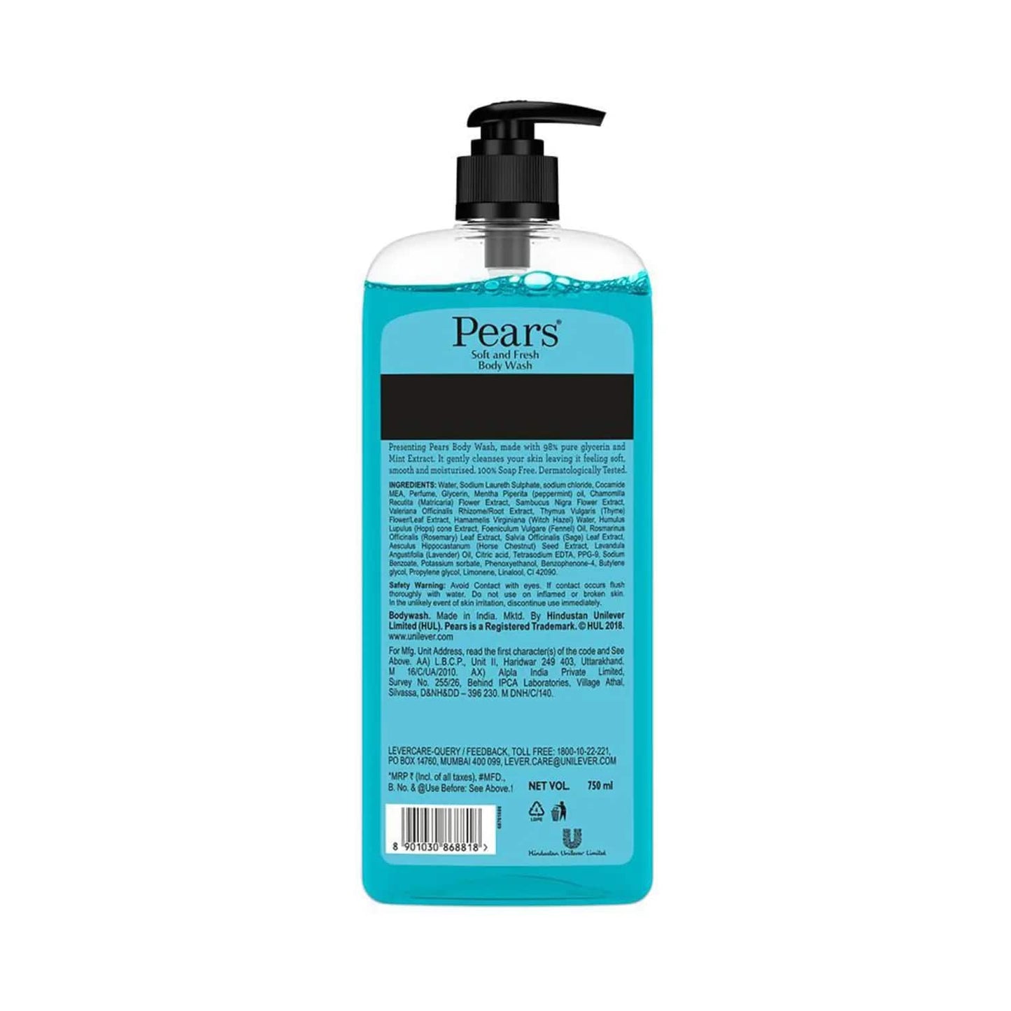 Pears Soft and Fresh Body Wash (750ml)