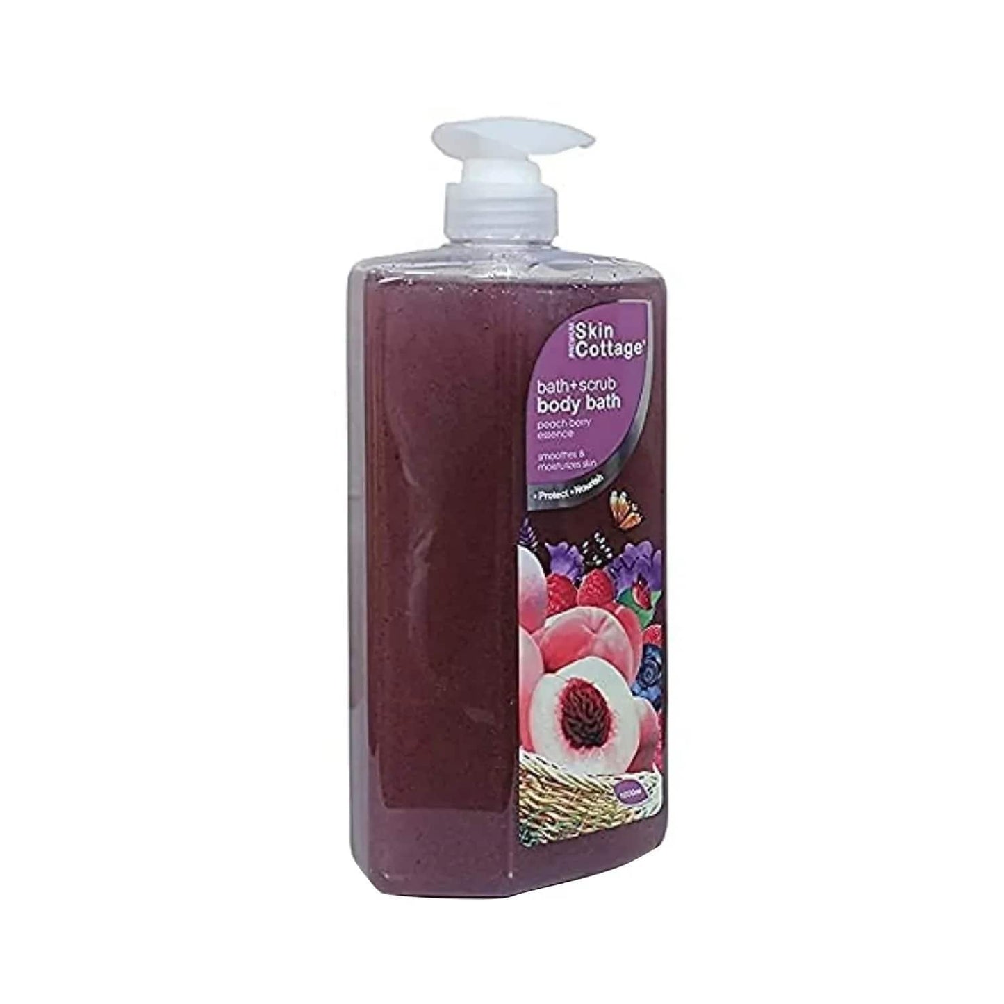 SKIN COTTAGE Peach Berry Essence Body Bath + Scrub (1000ml)