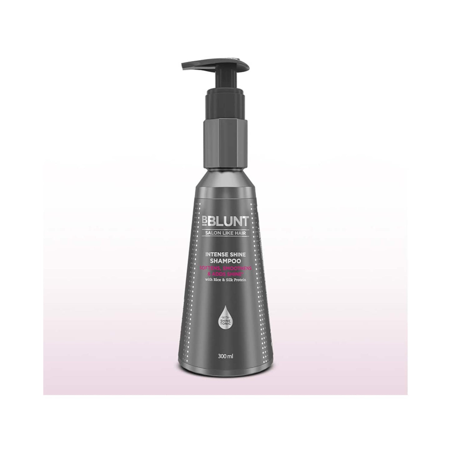 BBlunt Intense Shine Shampoo With Rice & Silk Protein For 23X Shinier Hair (300ml)