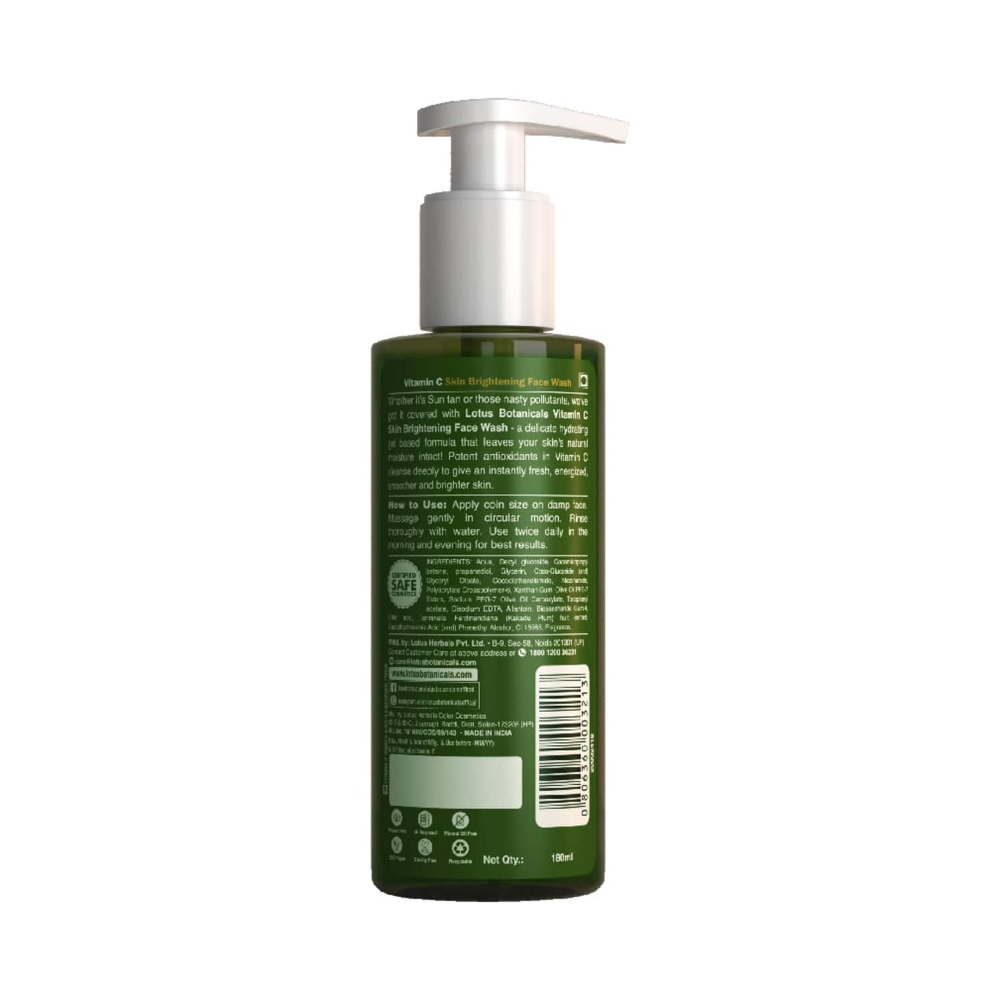 Lotus Botanicals Skin Brightening Face Wash (180ml)