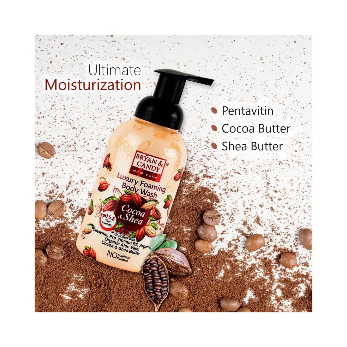 BRYAN & CANDY Cocoa Shea Foaming Body Wash (400ml)