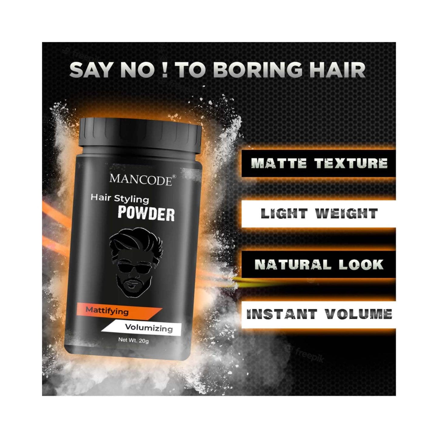 Mancode Hair Styling Powder For Men (20 g)