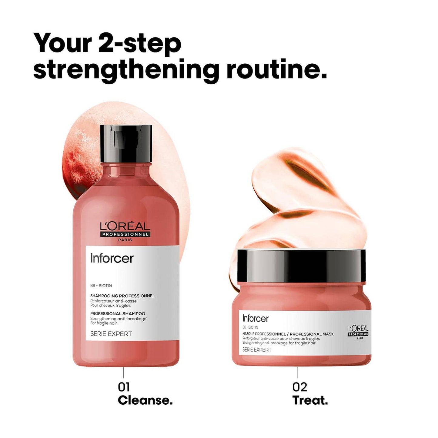 L'Oreal Professionnel Inforcer Shampoo for Reduced Hair Breakage (300 ml) With Biotin & Vitamin B6