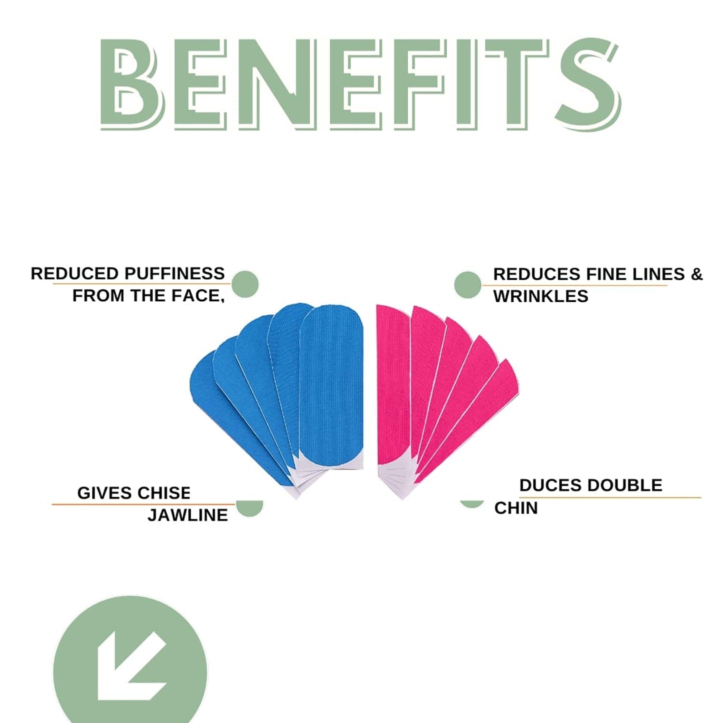 House of Beauty Overnight Anti-Wrinkle Face Taping Patches-Droopy, Sagged Cheek & Wrinkles (5 Pc)