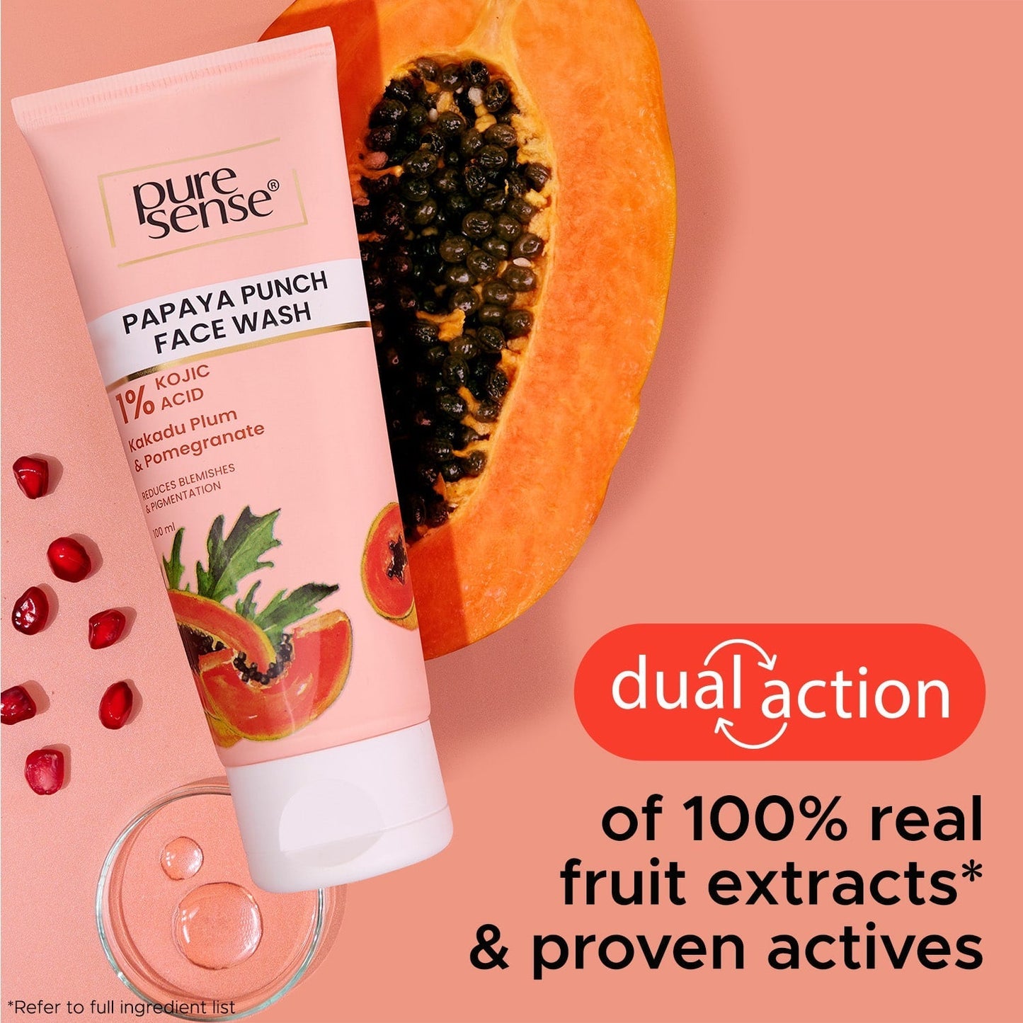 Pure Sense Papaya Punch Face Wash (100 ml)
