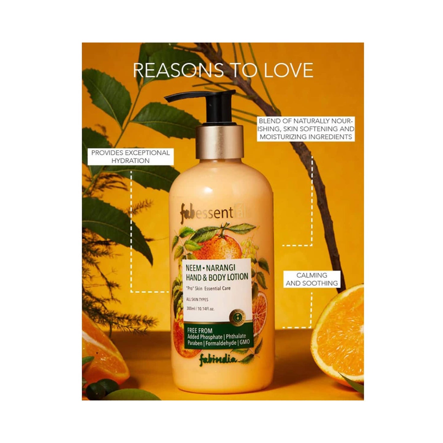 Fabessentials by Fabindia Neem Narangi Hand & Body Lotion (300ml)