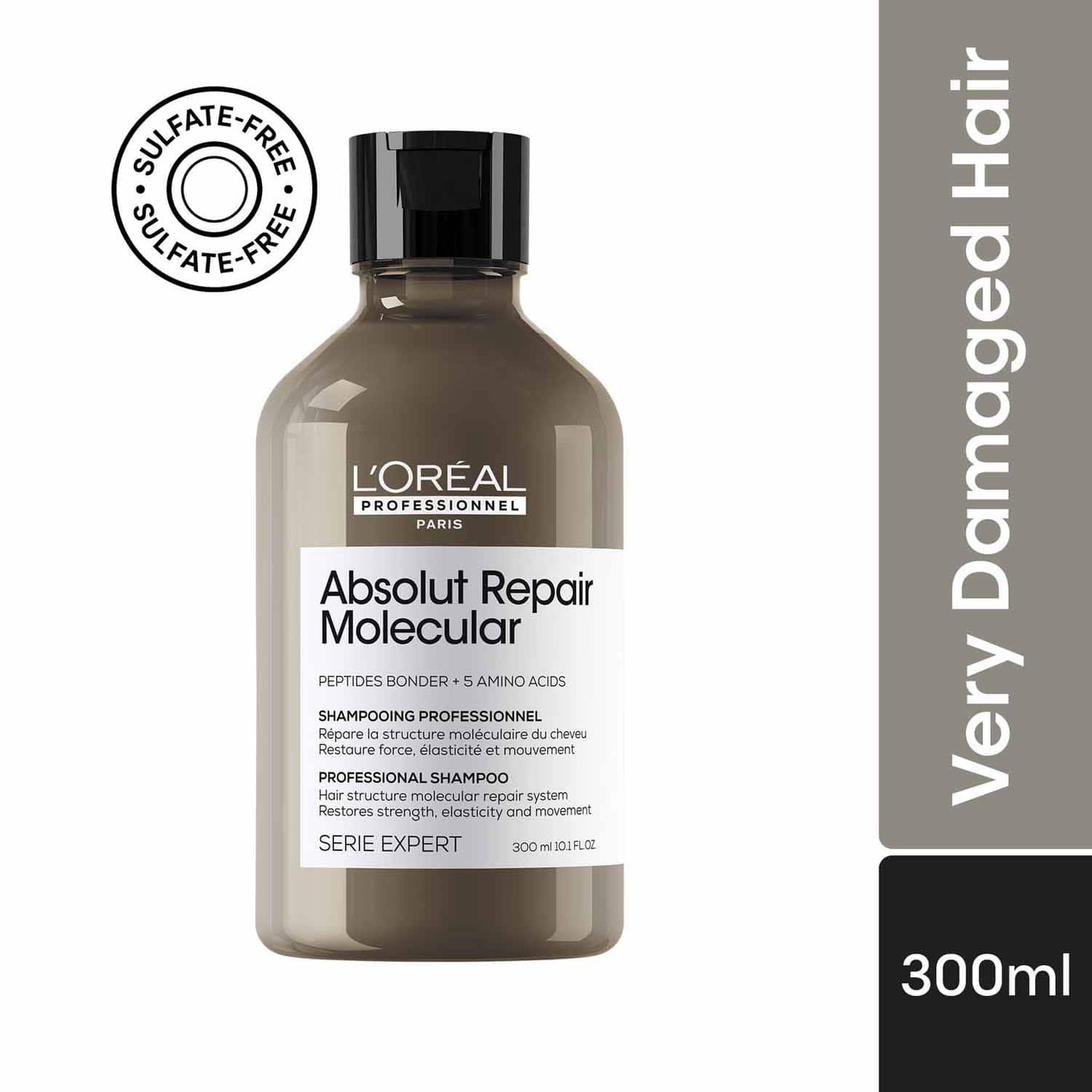 L'Oreal Professionnel Absolut Repair Molecular Sulfate-Free Deep Repair Shampoo For Damaged Hair