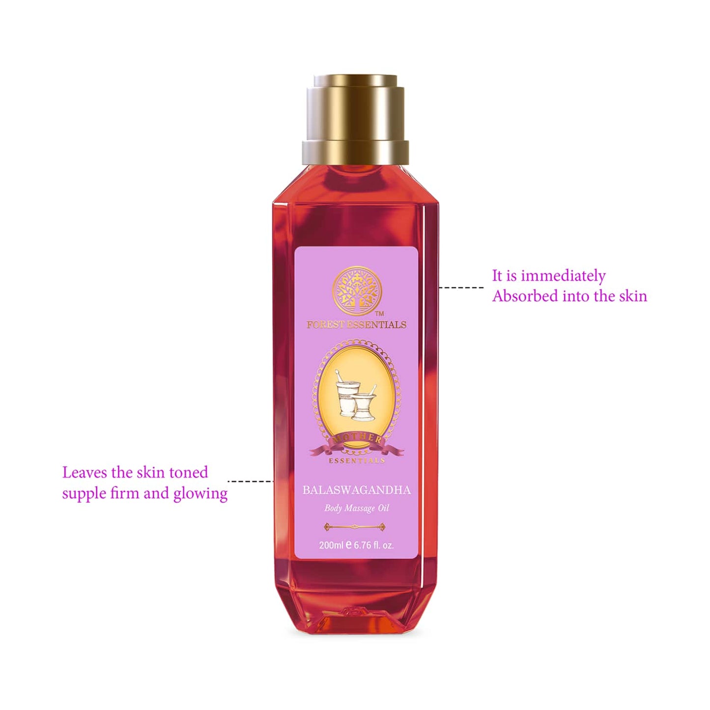 Forest Essentials Balaswagandhadi Mother's Body Massage Oil (200ml)