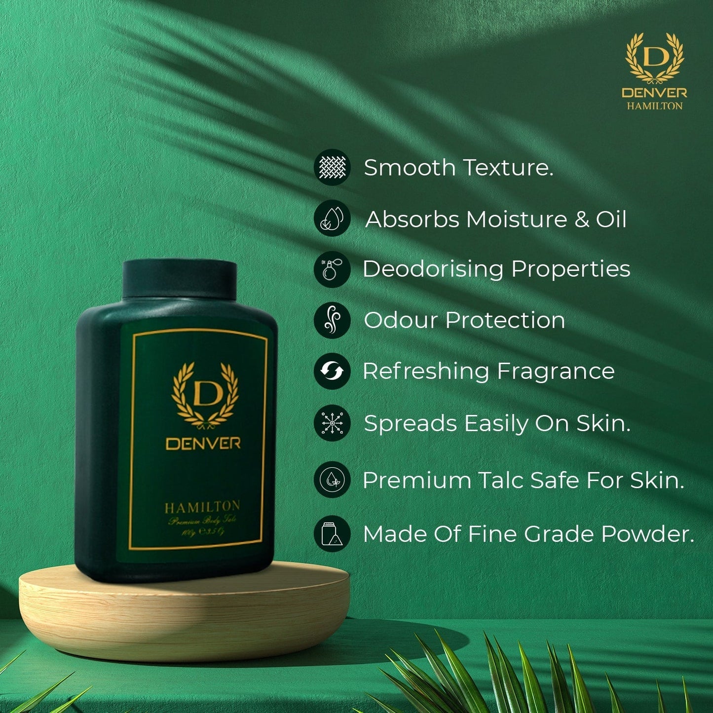 Denver Hamilton Premium Body Talc for Men (100 g)