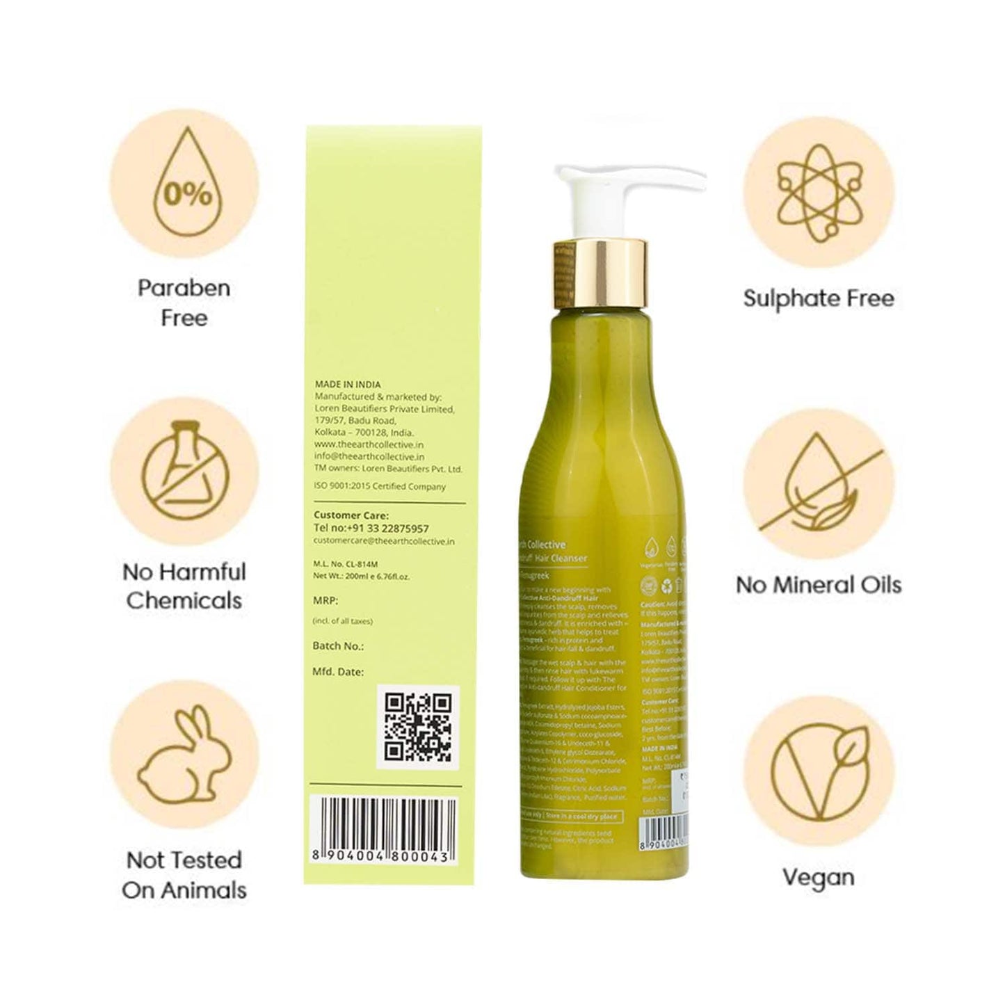 The Earth Collective Hair Cleanser For Anti-Dandruff (200 ml)