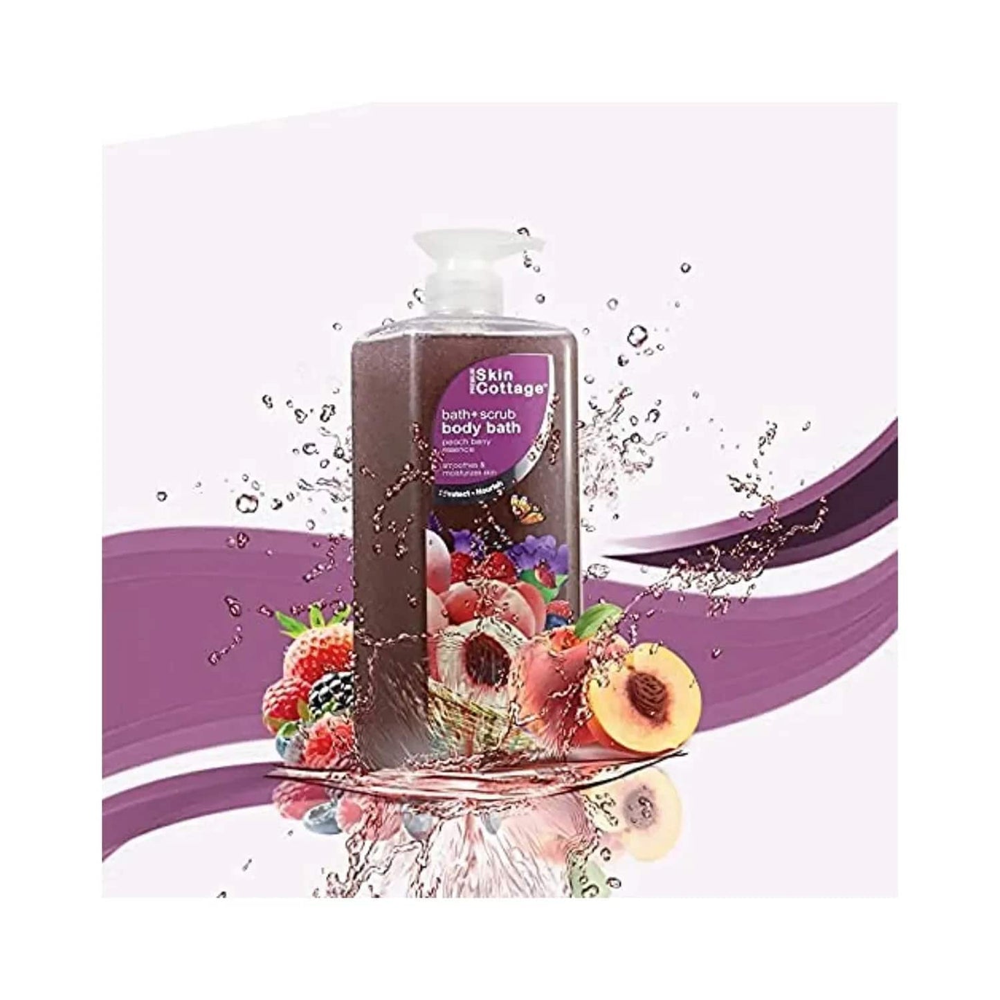 SKIN COTTAGE Peach Berry Essence Body Bath + Scrub (1000ml)