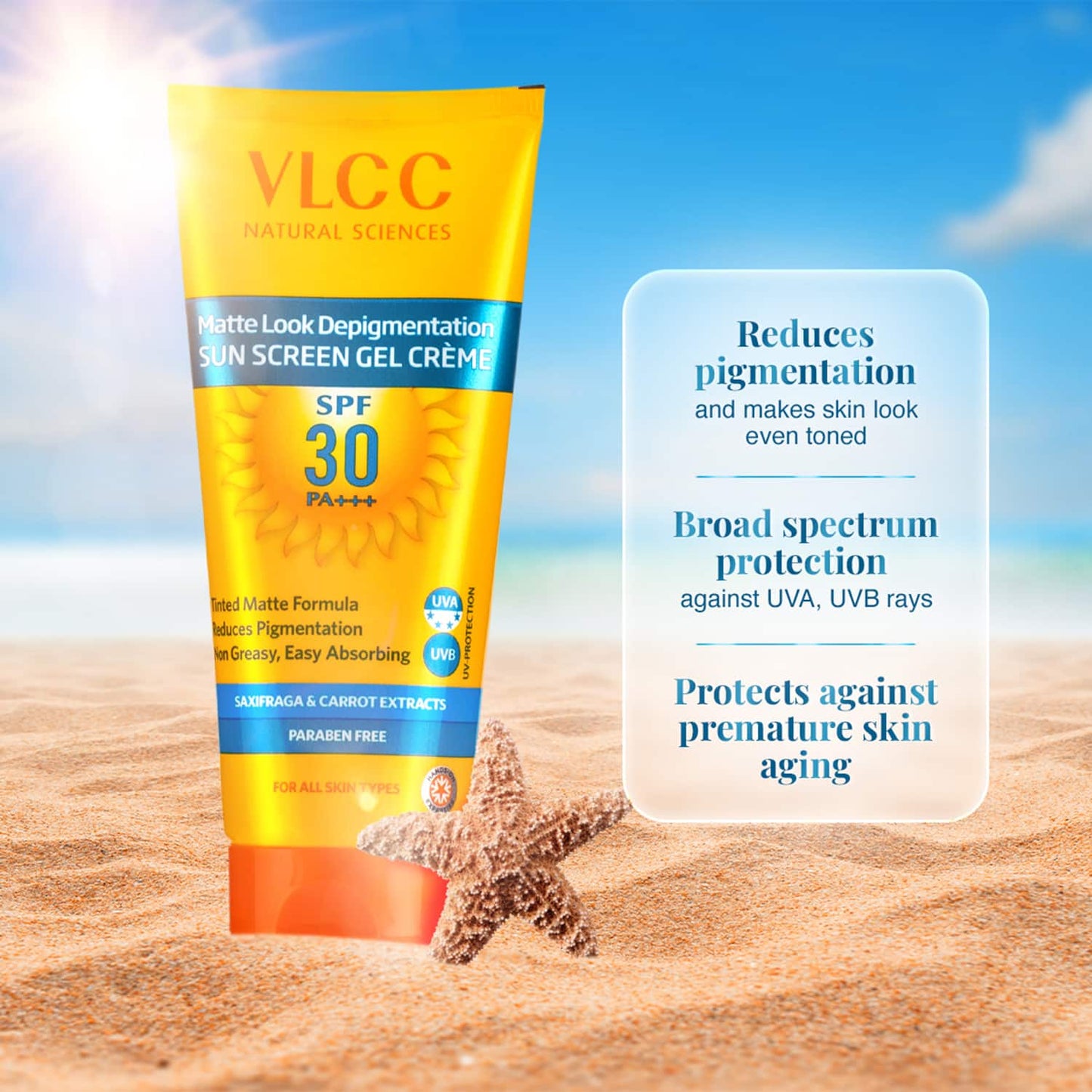 VLCC Matte Look Depigmentation Sunscreen Gel Creme SPF 30 (100g)