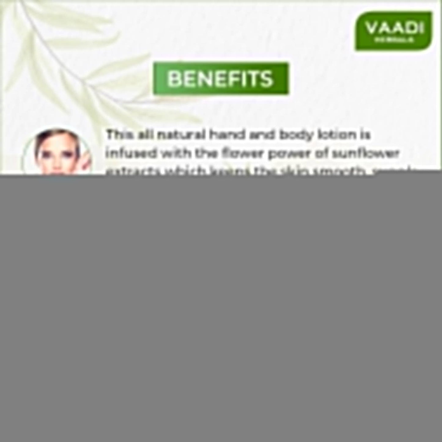 Vaadi Herbals Hand and Body Lotion With Sunflower Extract (110ml)