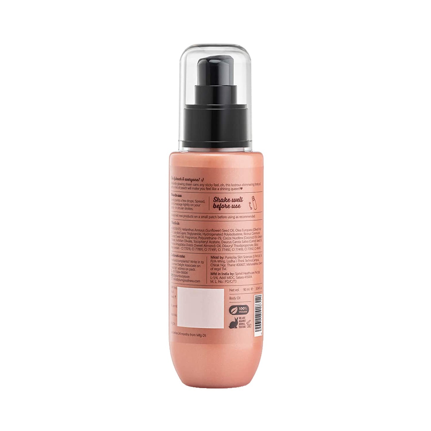 Plum Bodylovin Peach Glow Body Shimmer Oil (90 ml)