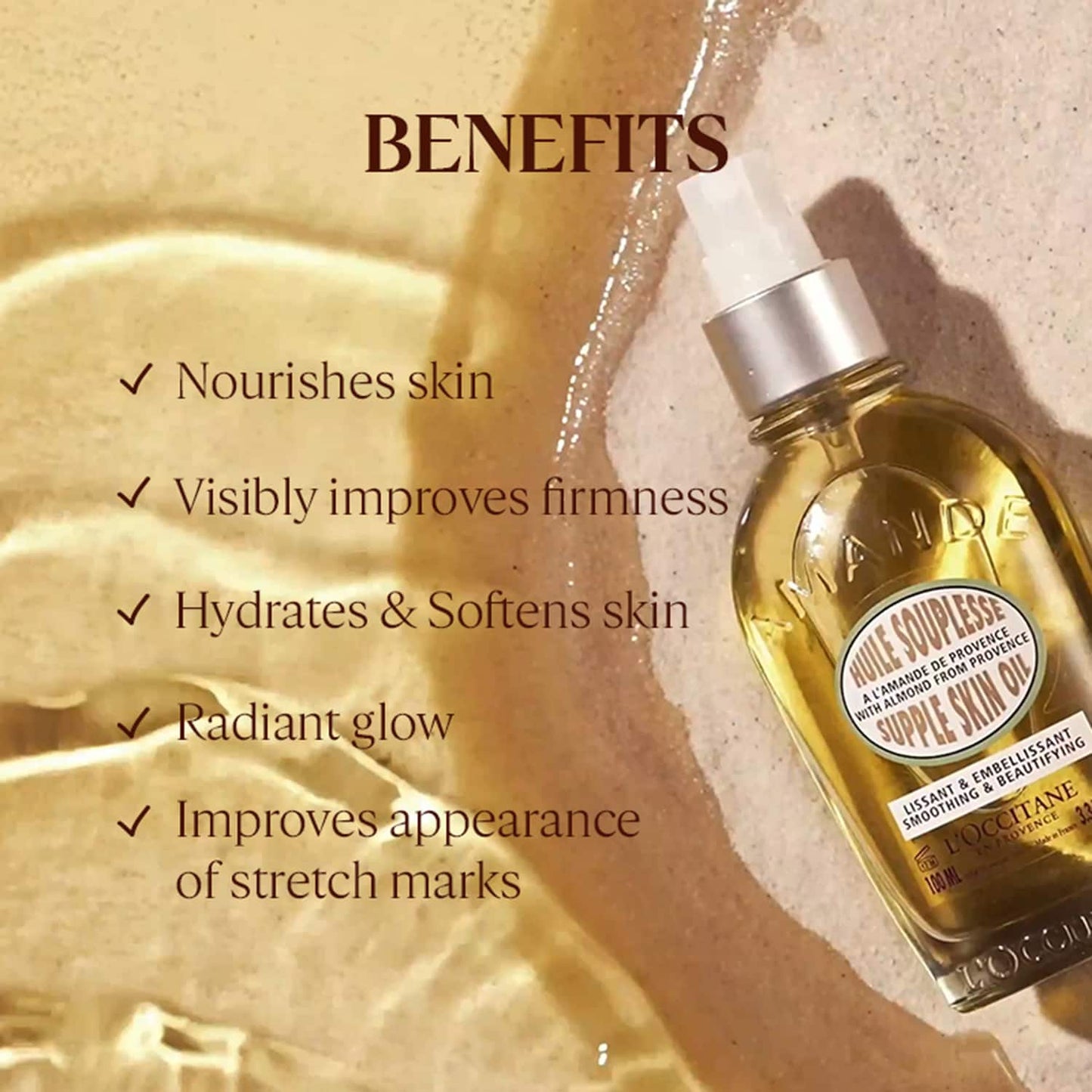 L'occitane Almond Supple Skin Oil - (100ml)